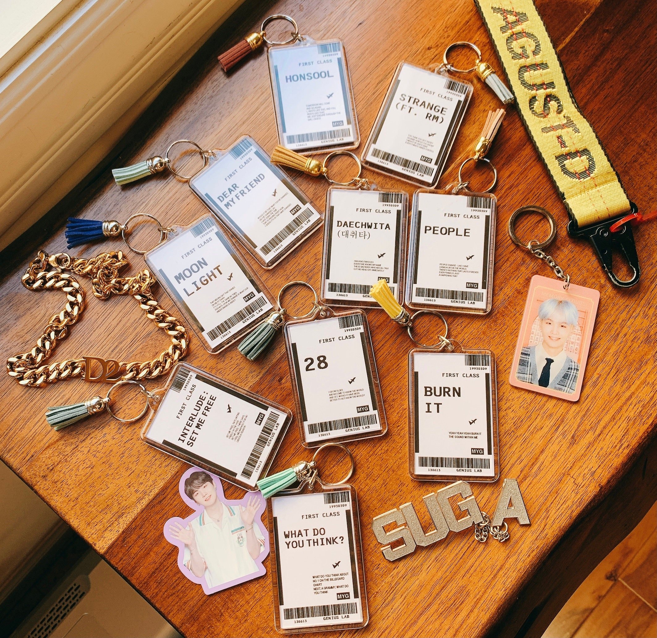 BTS Yoongi Agust D D2 Solo Songs Mixtape Acrylic Photoframe Keychains | BTS keychains | Kpop Keychains | BTS