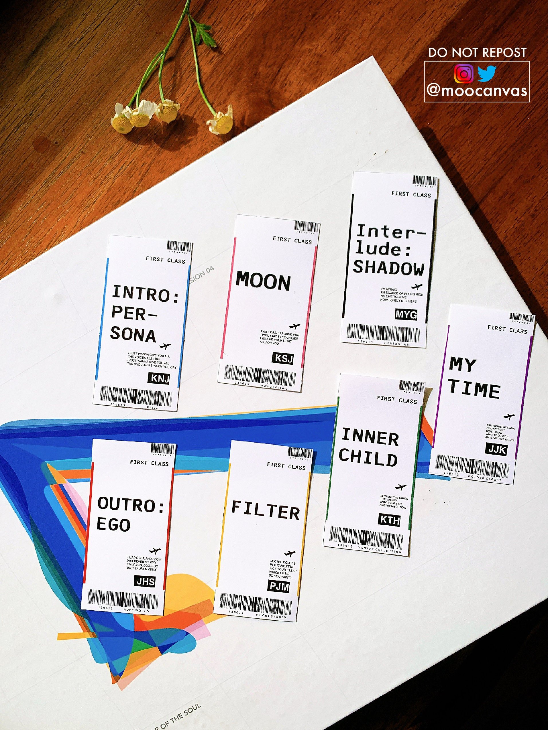 BTS Map Of The Soul 7 Boarding Passes Stickers Set | BTS Stickers | Kpop Stickers | BTS