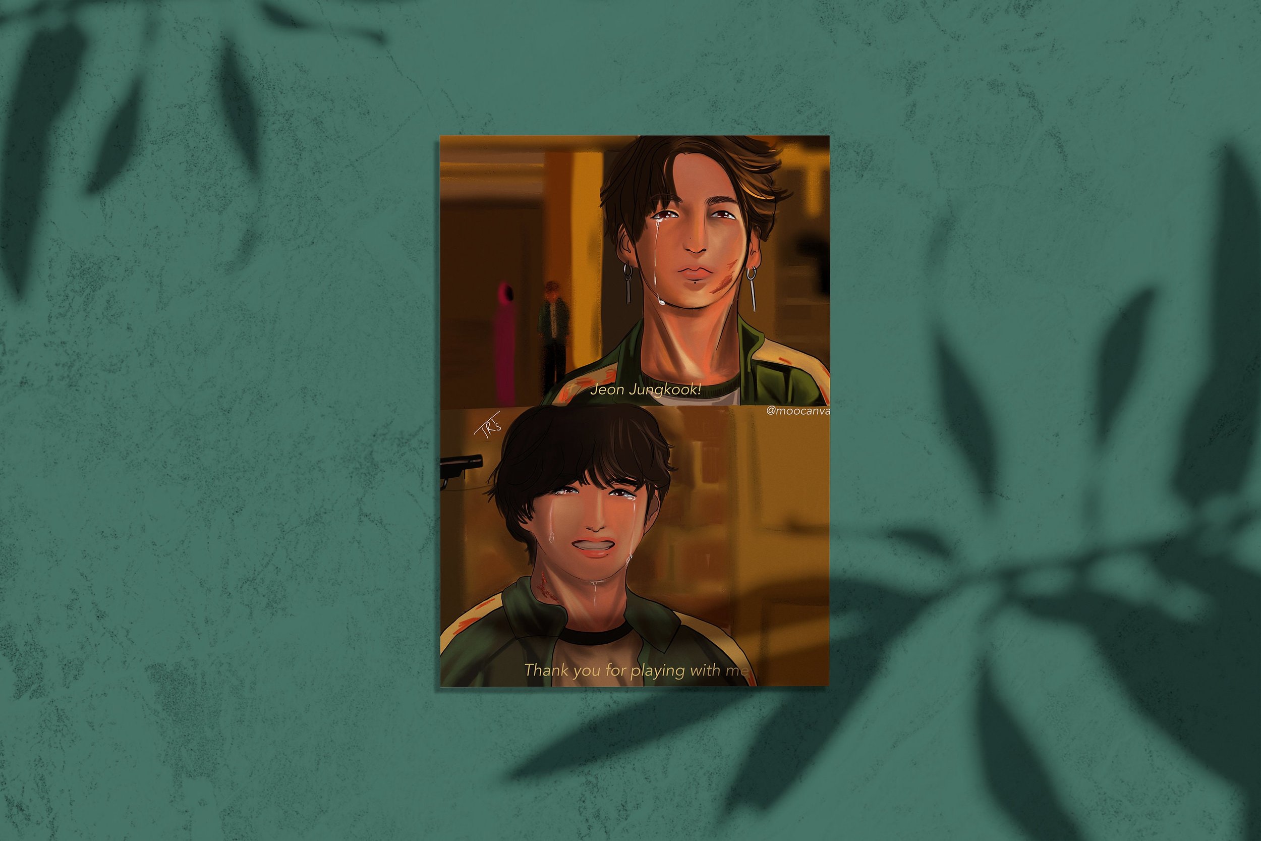 BTS Taekook Squid Game Artprint (Size: 5x7in) | BTS | BTS Fanart | Kpop | Bts artprint