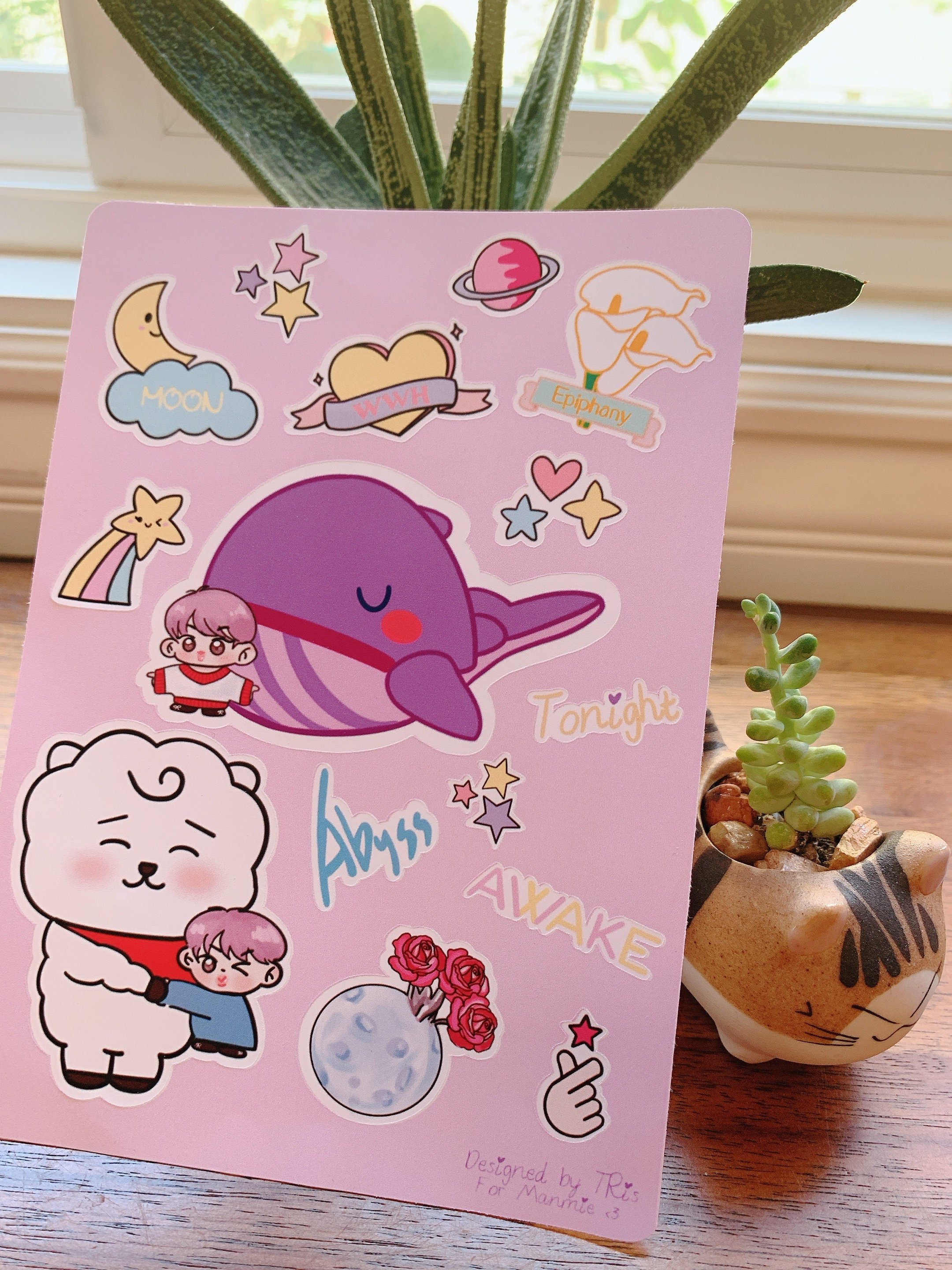 BTS Jin Stickers Sheet (Custom) | BTS Stickers | Kpop Stickers | BTS