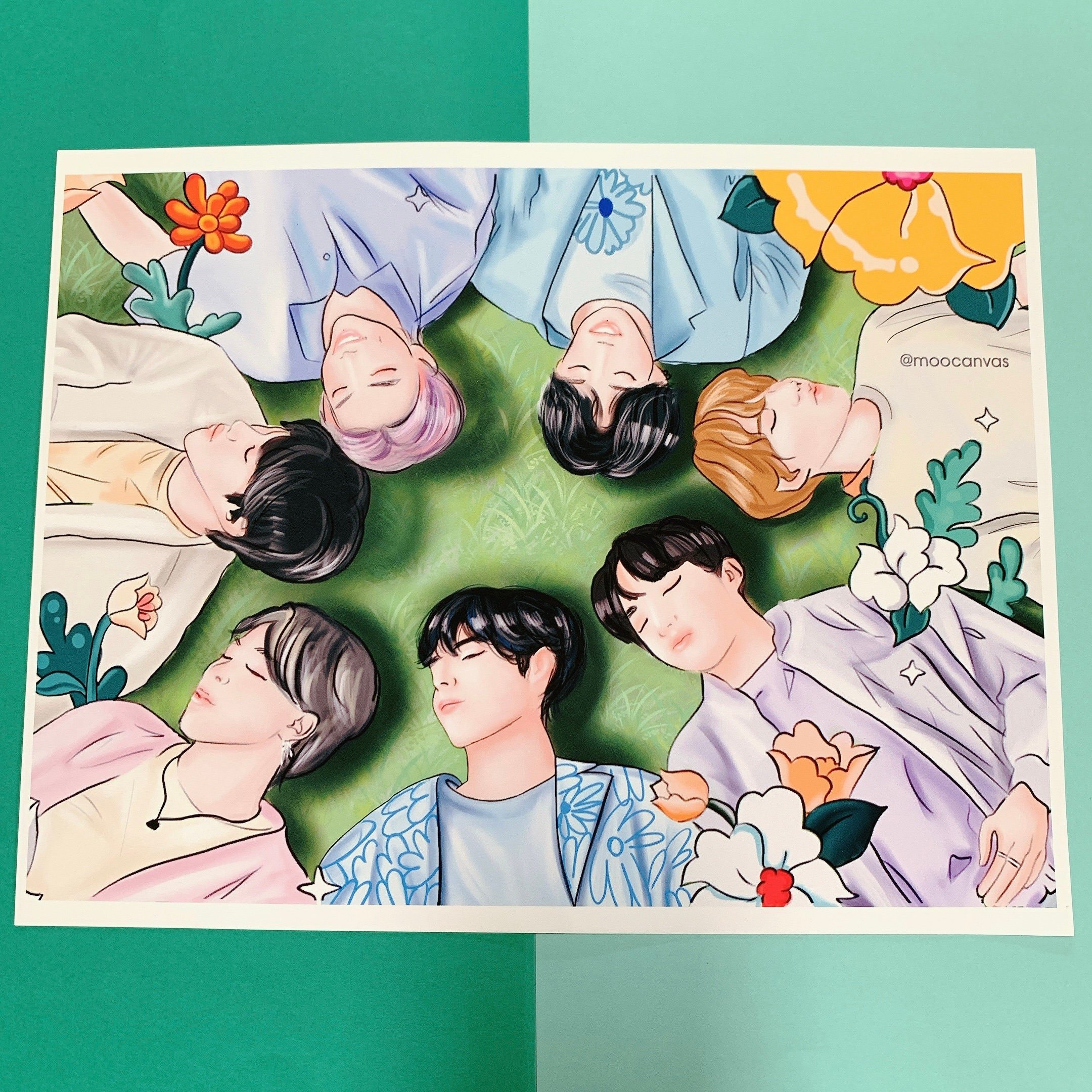 BTS Group Artprint | BTS, BTS Stationary, Namjoon, Seokjin, Yoongi, Hoseok, Jhope, Taehyung, Jimin, Jungkook