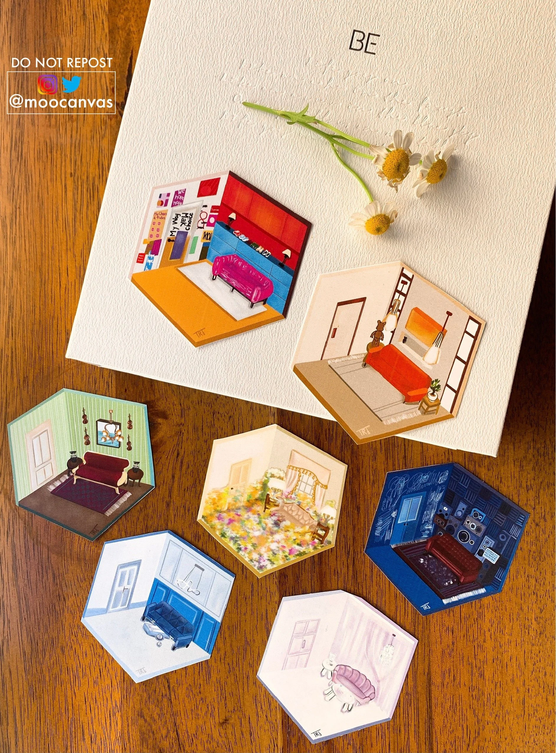 BTS Be Album Rooms Concept Matte Stickers Set | BTS Stickers | Namjoon, RM, Jin, Suga, Yoongi, Hoseok, Jhope, Jimin, V, Taehyung, Jungkook
