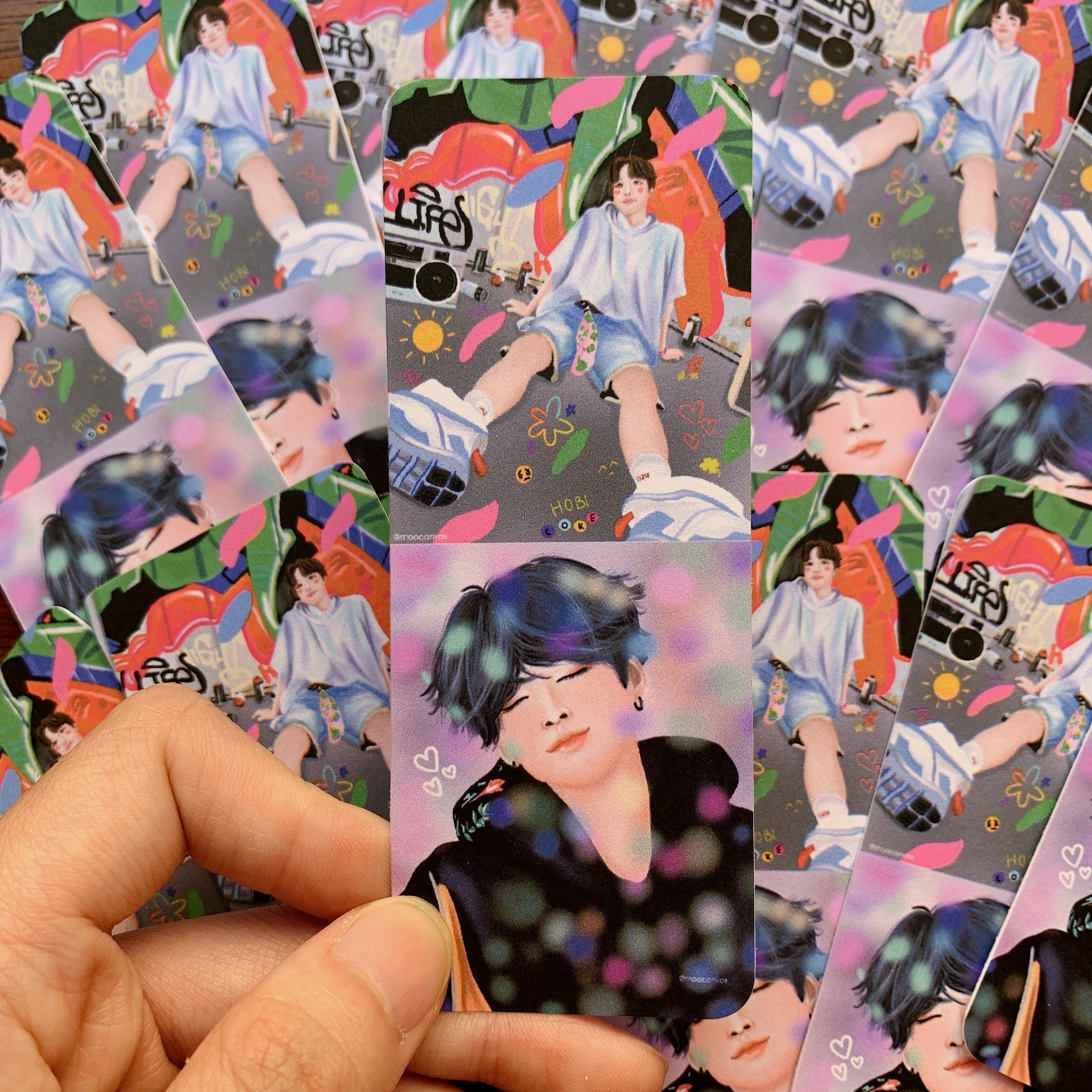 BTS Sope Bubblegum Artprint Bookmark | BTS, BTS Stationary, Namjoon, Seokjin, Yoongi, Hoseok, Jhope, Taehyung, Jimin, Jungkook
