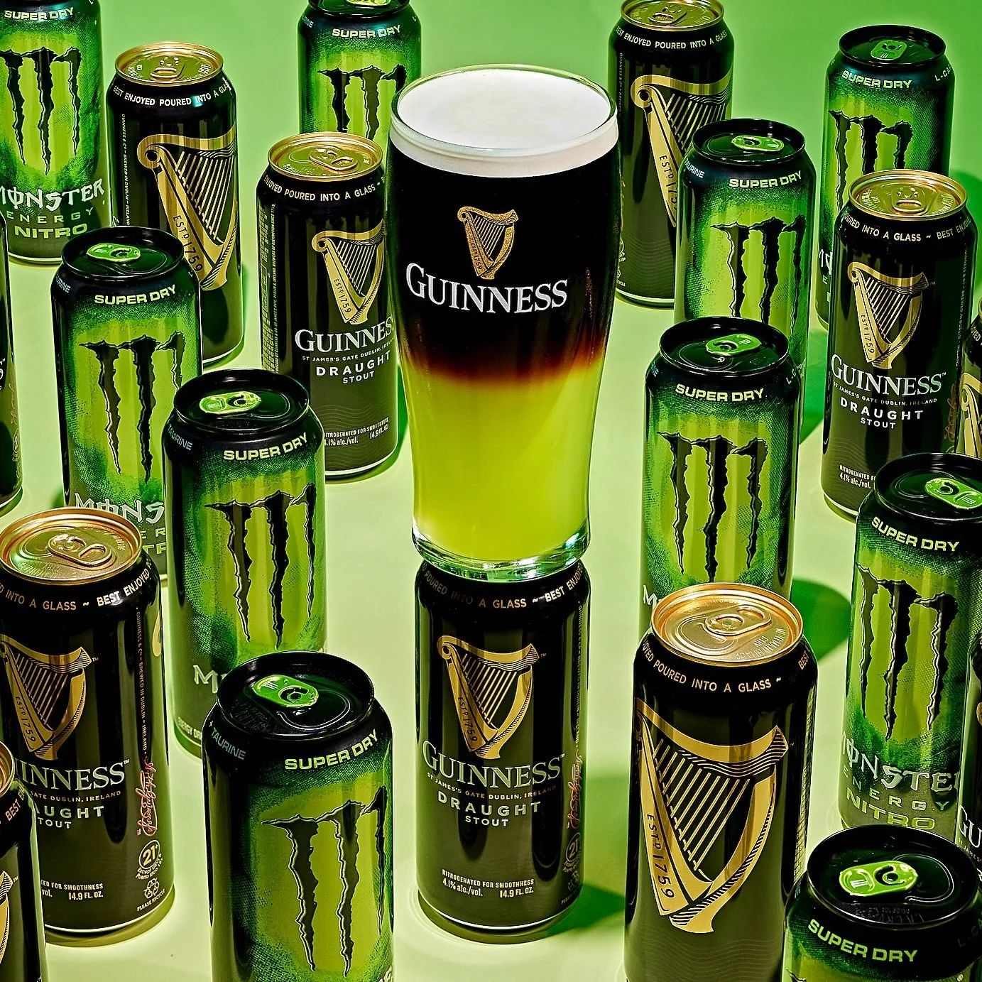 Would you believe me if I said this mashup of Guinness Draught Stout and a Monster Energy Nitro (aka The Gonster) is really not that bad?!! 

I&rsquo;ll let @aarongoldfarb tell you more about this viral drink (link in bio) but try it if you&rsquo;re 