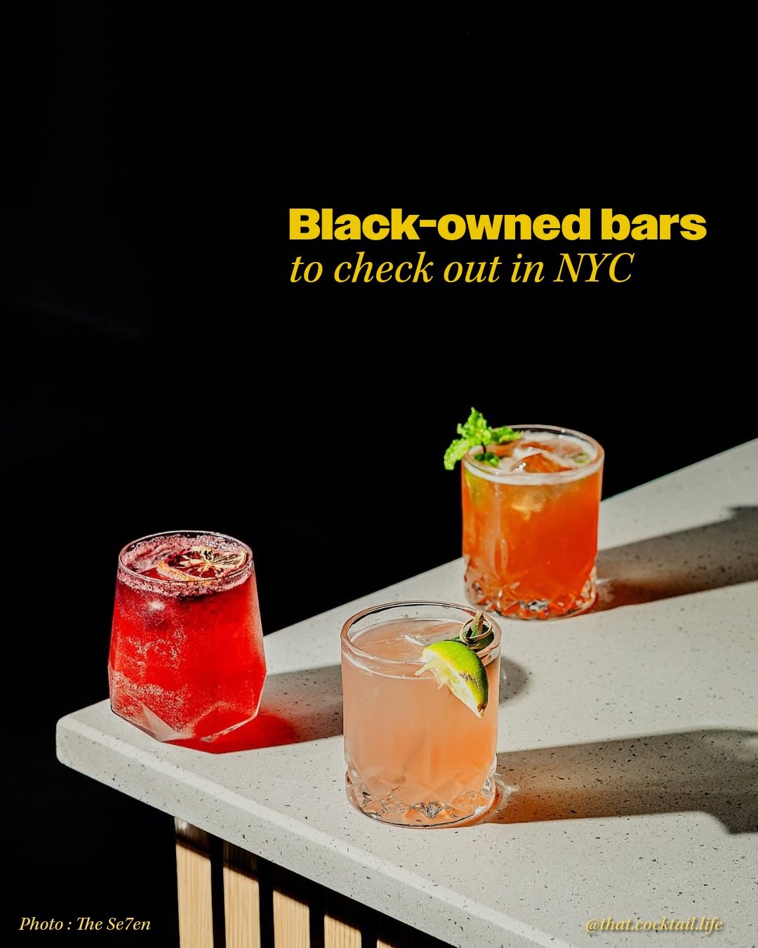 Moving this list out of my notes app✨

I&rsquo;ve either been to or have heard great things about these black-owned bars so I&rsquo;m excited to share them here.

I&rsquo;ll be checking them out in the coming weeks so follow along for more on each sp