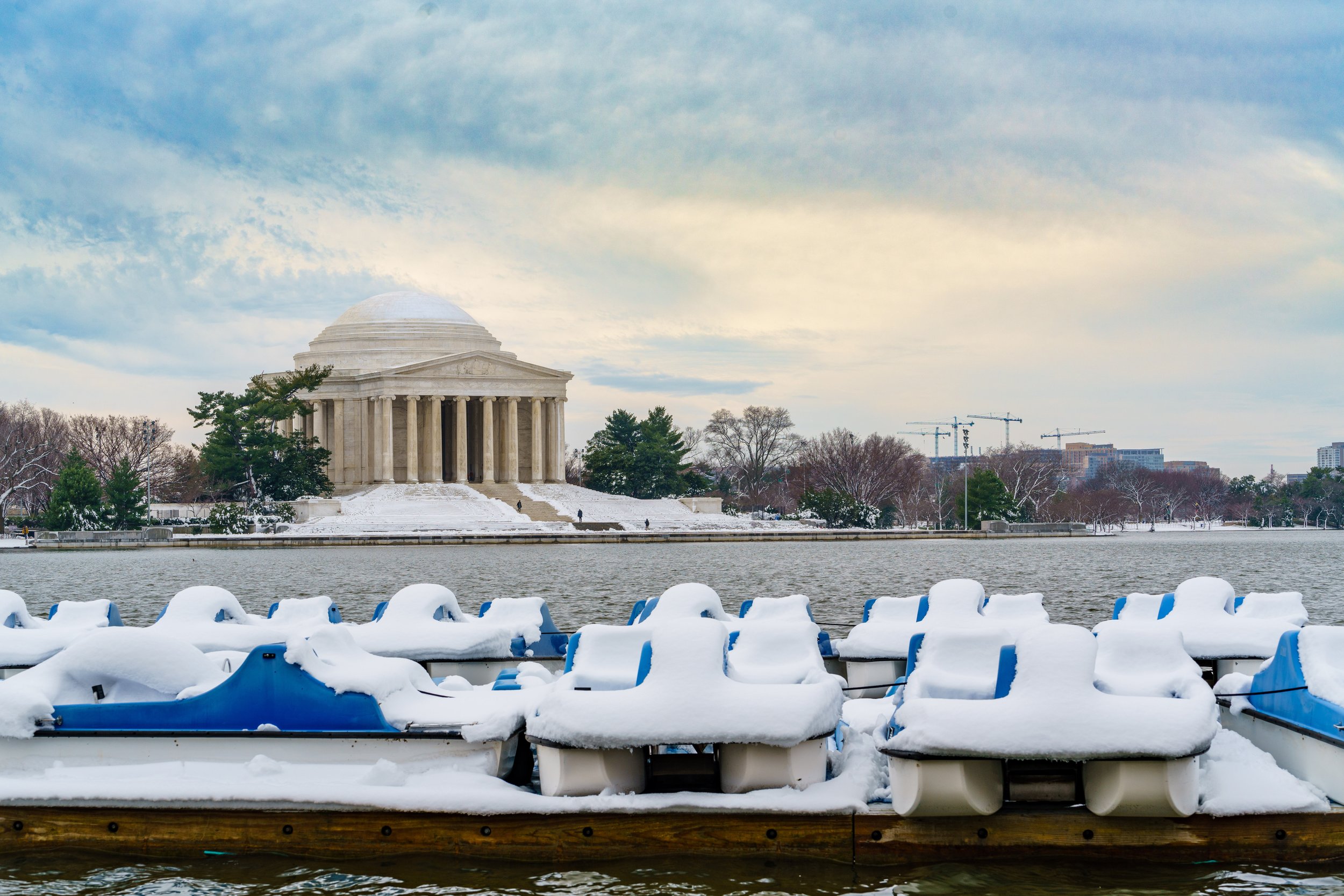 The Thomas Jefferson monument from the boat rental.