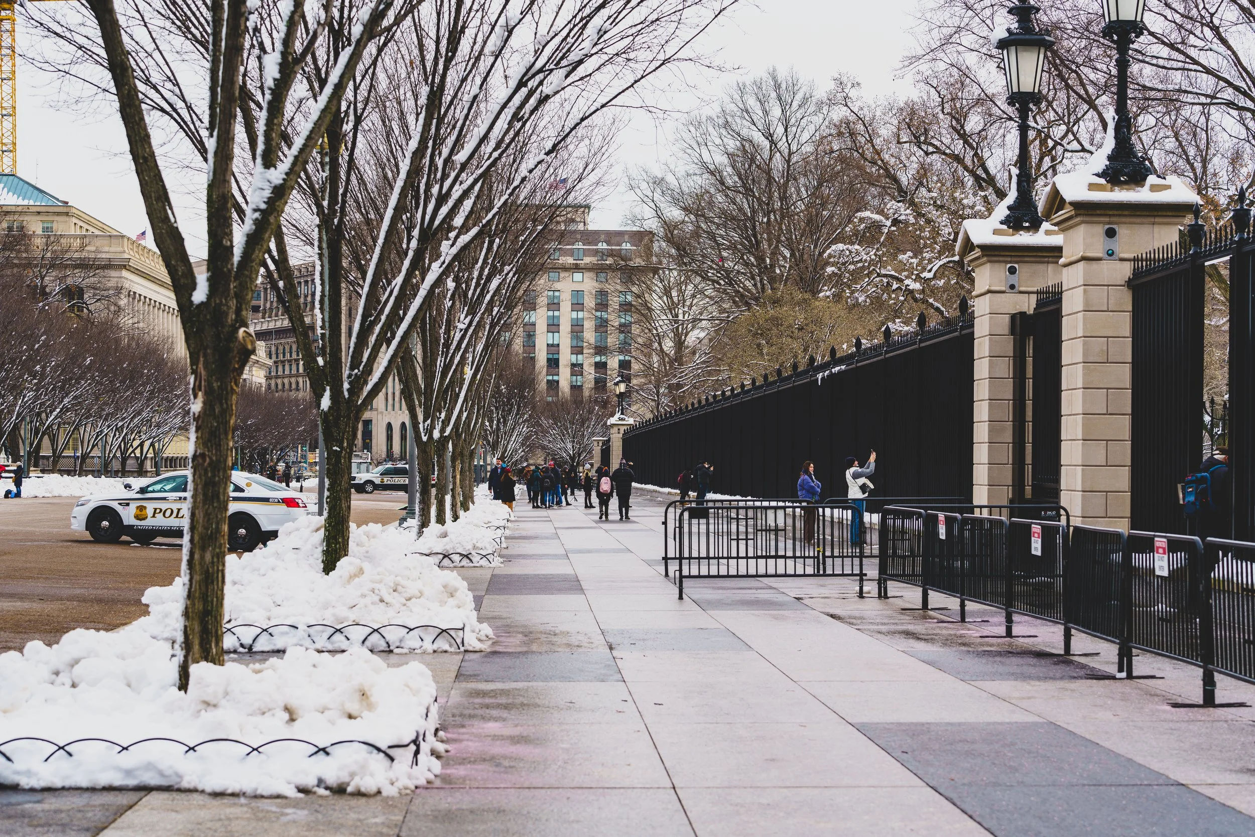 Sidewalk in front of The White House.