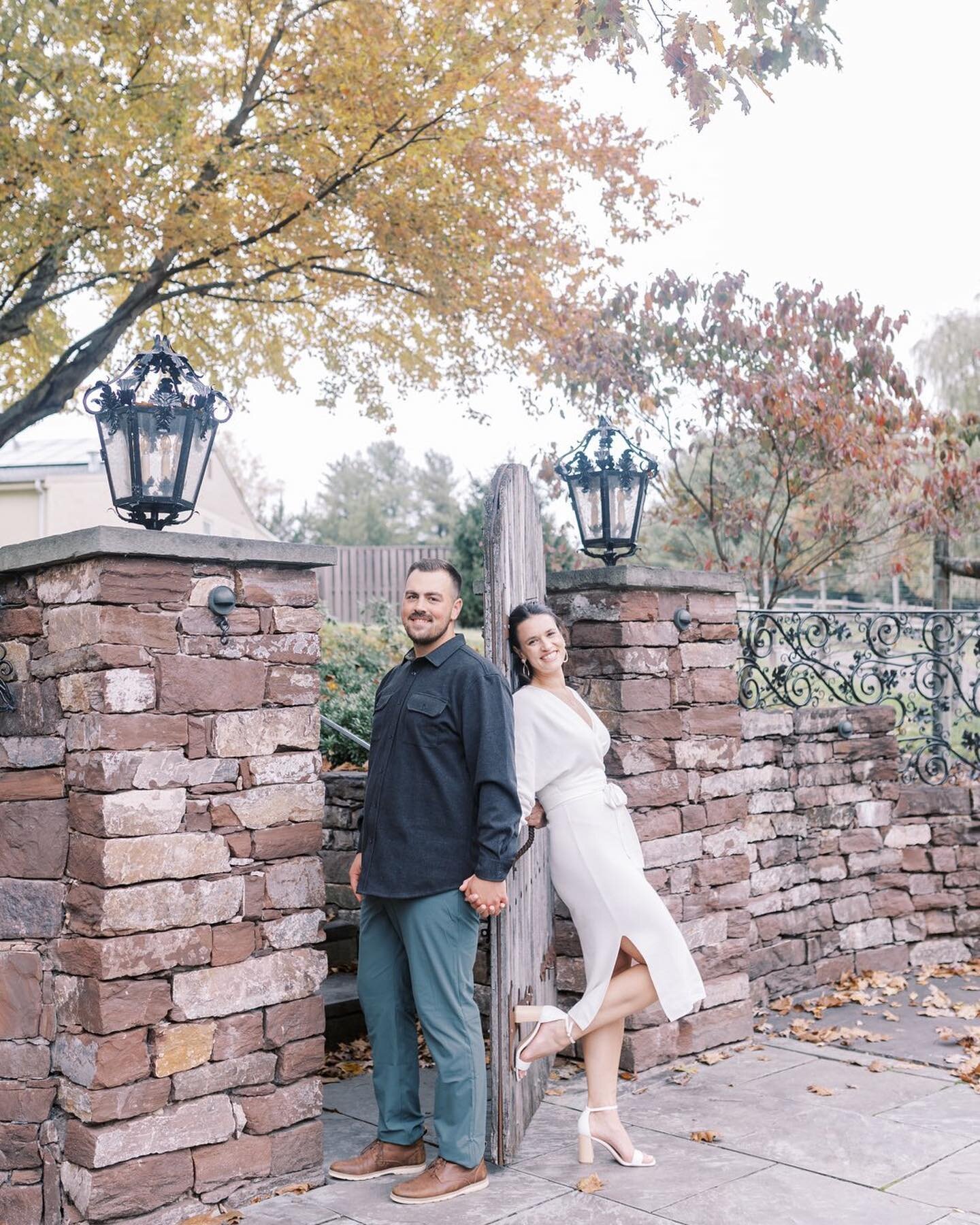 Happy wedding day to Kaila + Drew! Can&rsquo;t wait to celebrate with them today and head back to @stellanewhope. Loved getting to know these two at their engagement session and of course also getting to meet their adorable puppy Stella &mdash; who i