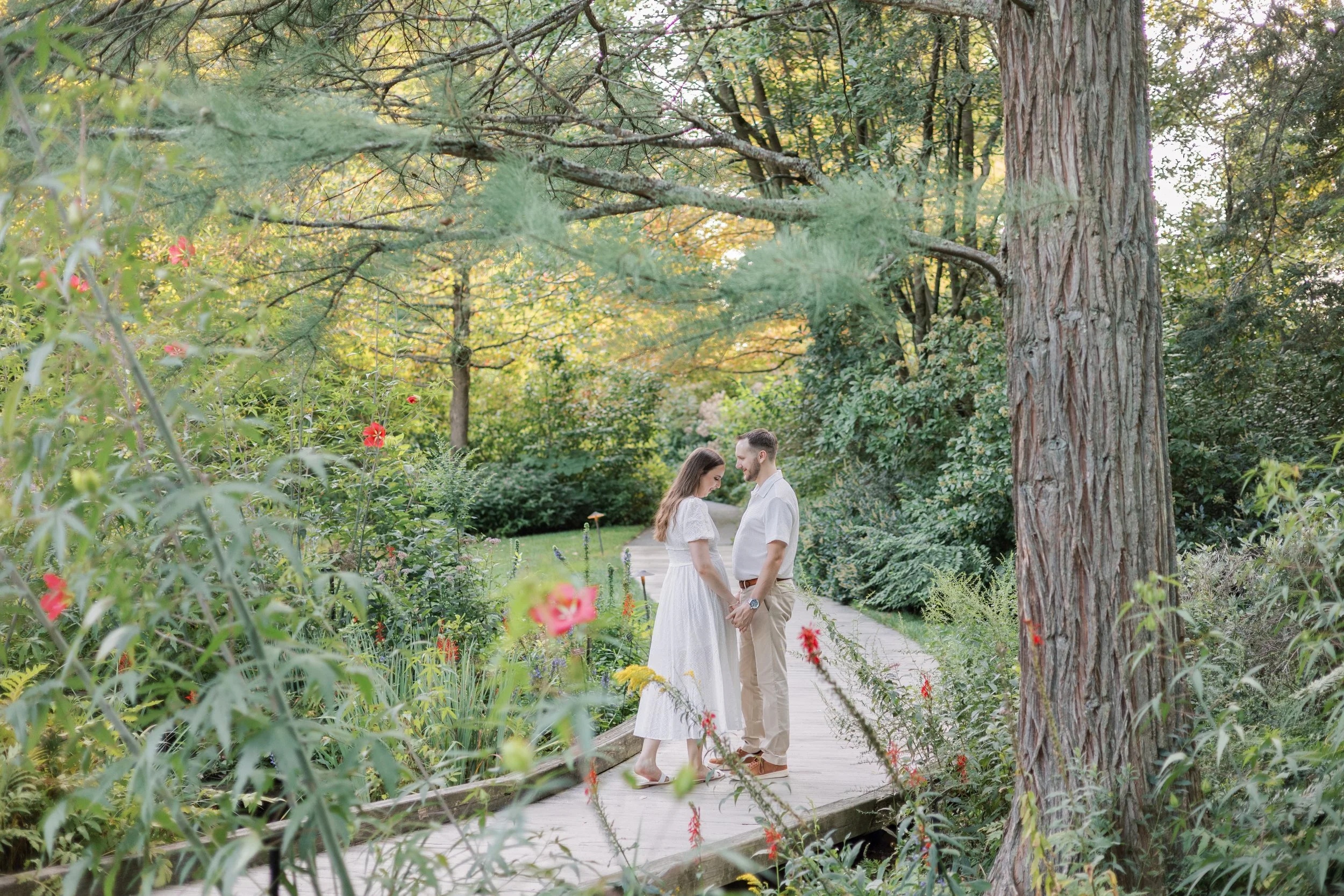 Grace + Brandon | A Summer Engagement Session at Longwood Gardens
