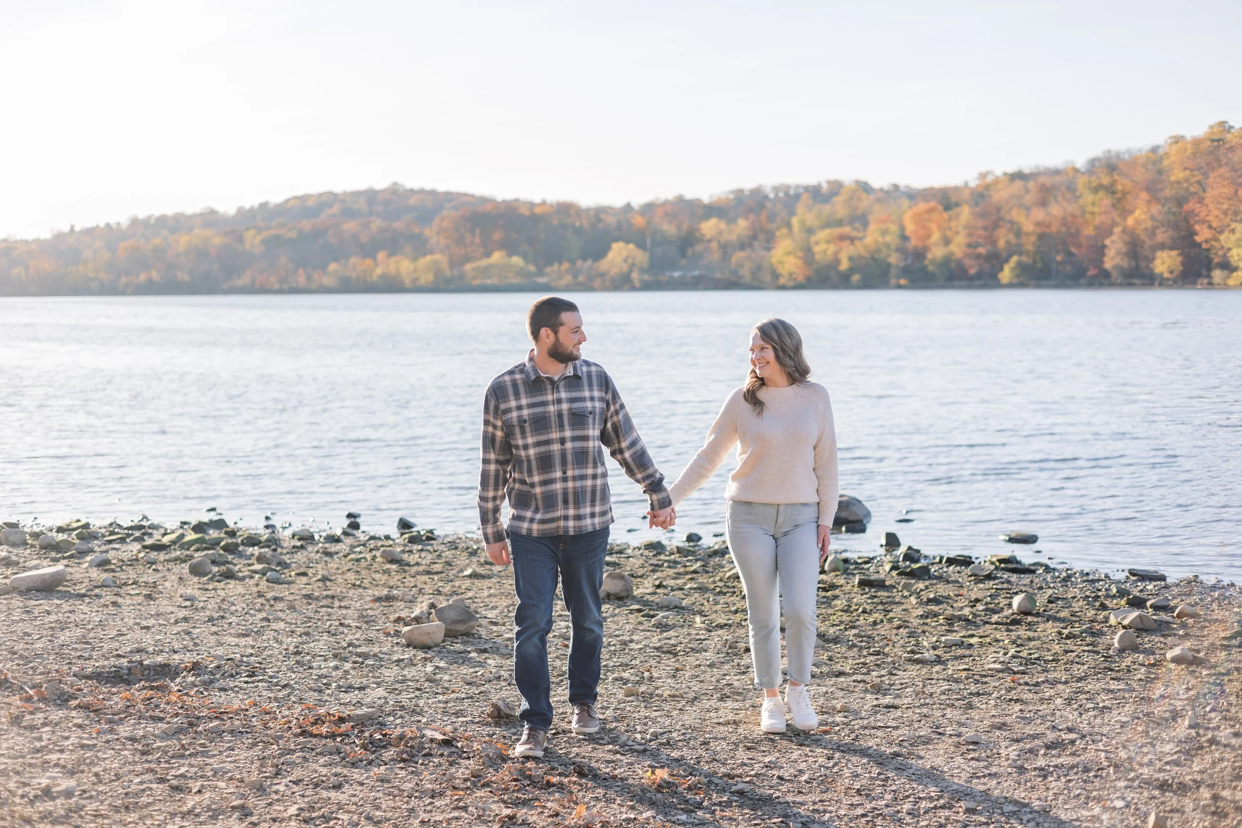 Christina + Phil | A  Fall Engagement Session at Peace Valley Park