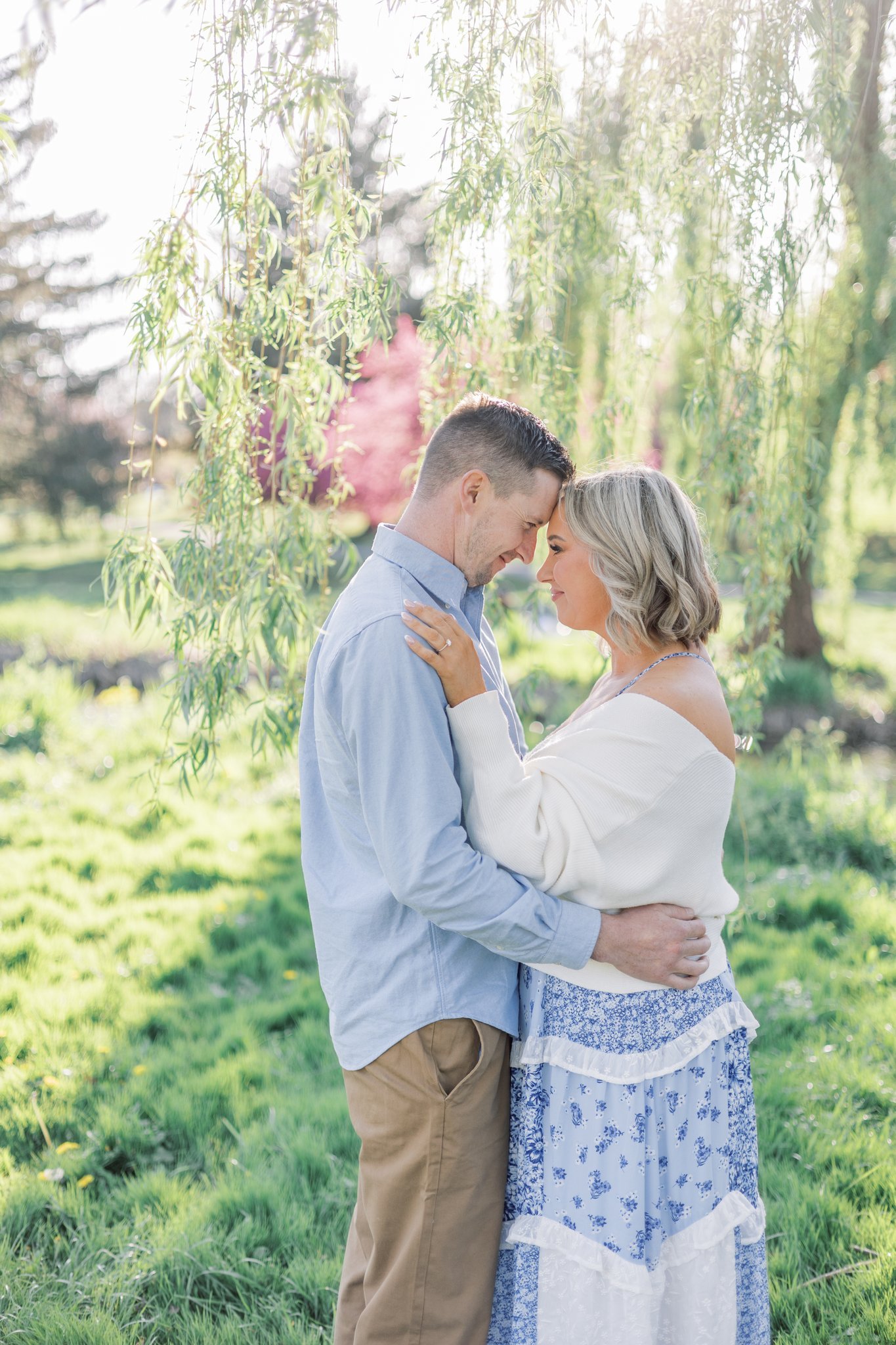 Addison + Samantha | A Springtime Engagement at The Rose Garden in Allentown, PA