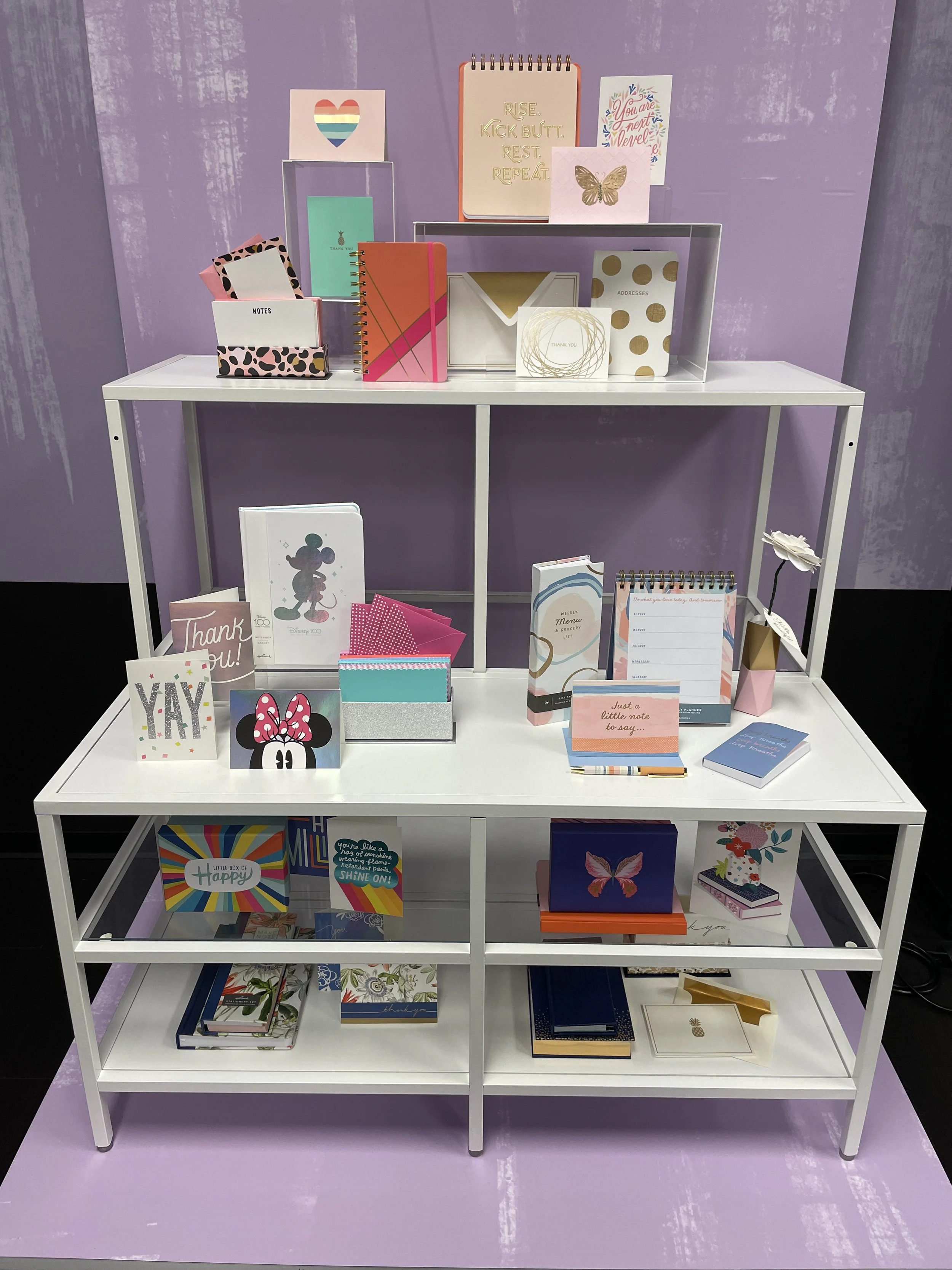 Hallmark CIC showroom Stationery table 