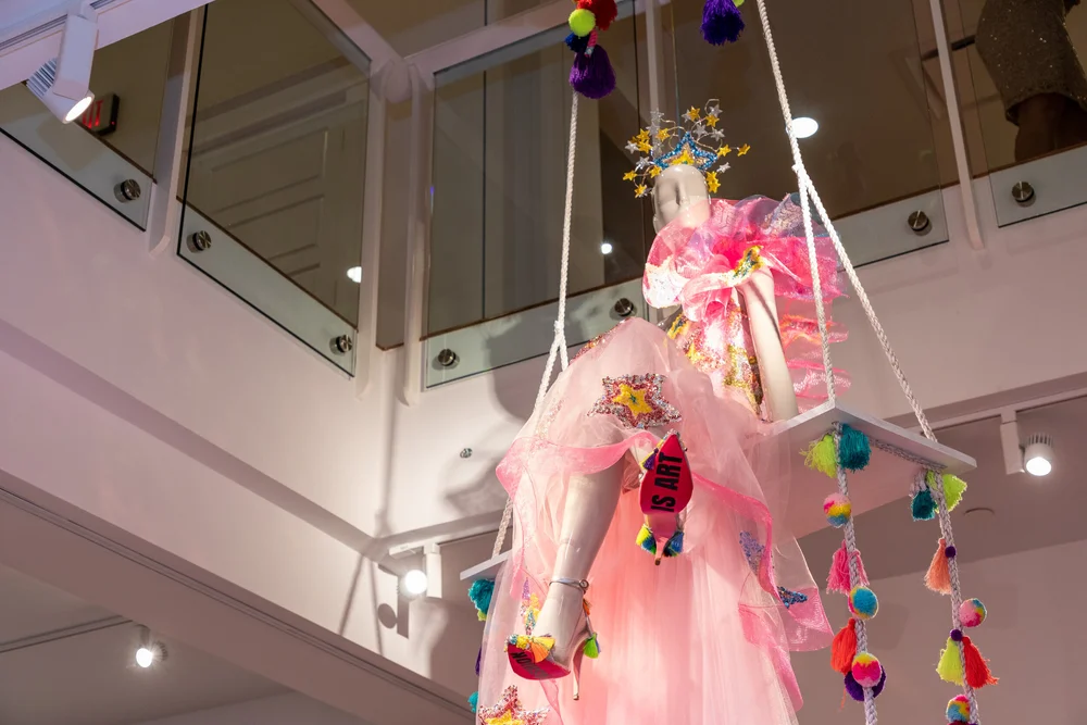 Art Couture installation at the Cornell Art Museum