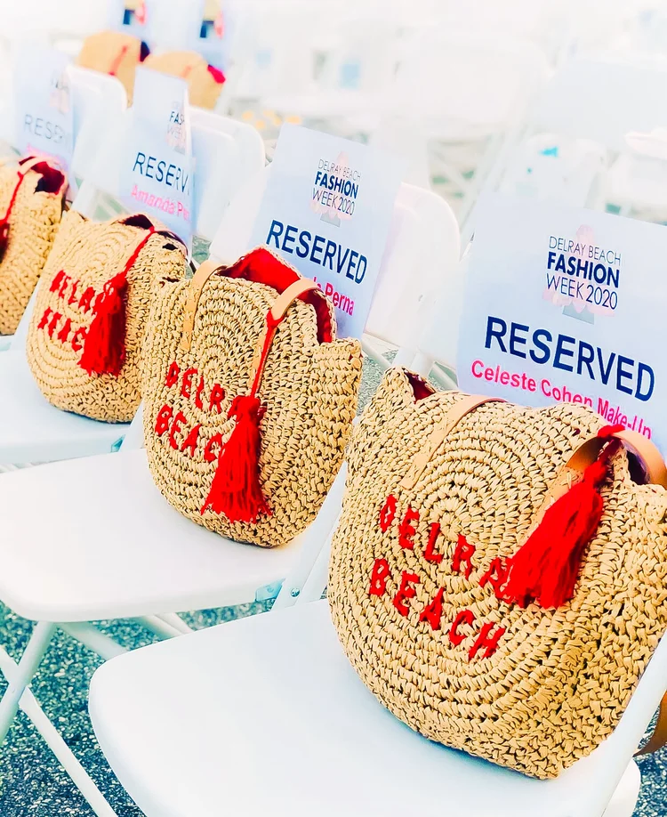 Custom straw bags for Delray Beach Fashion Week