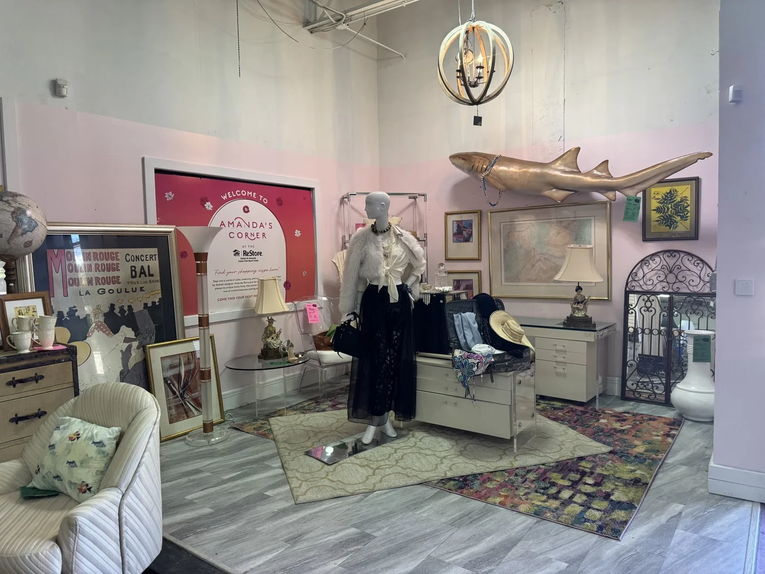 Amanda's Corner, a styled room of donated pieces at the Delray Beach ReStore