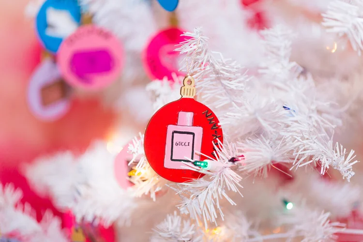 Hand-painted personalized ornament for Saks Fifth Avenue