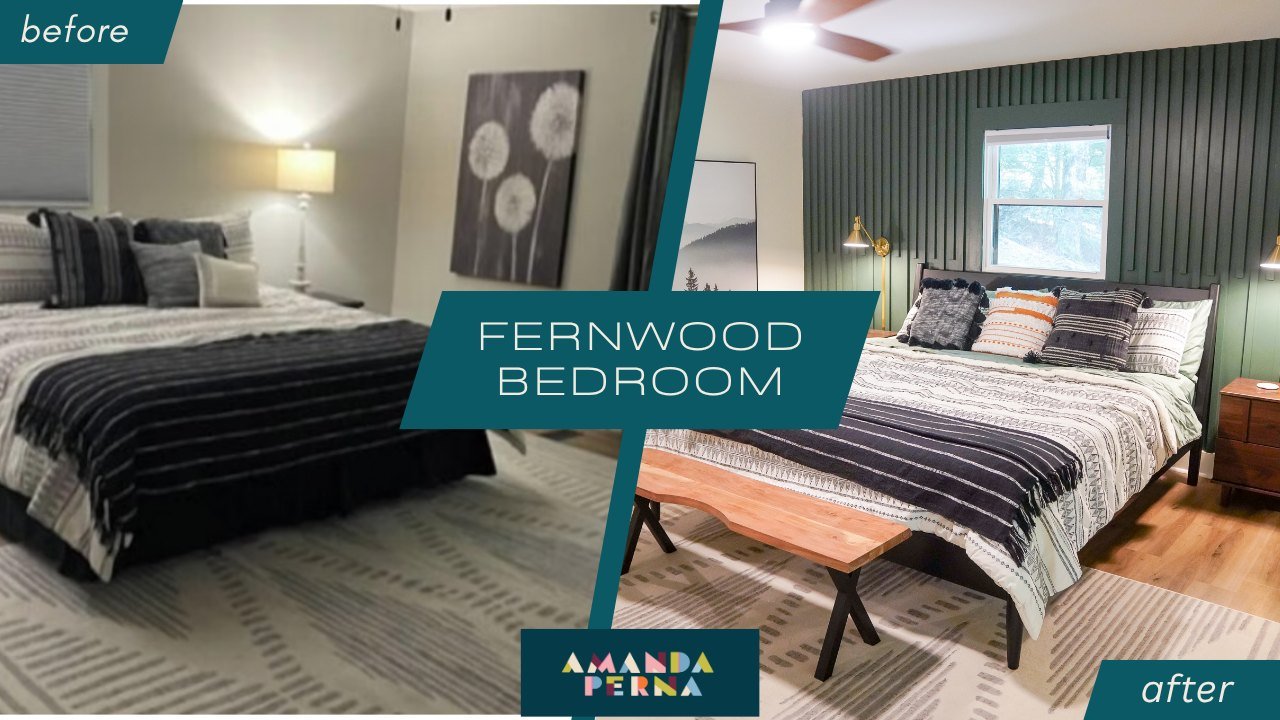 The Fernwood second bedroom before and after