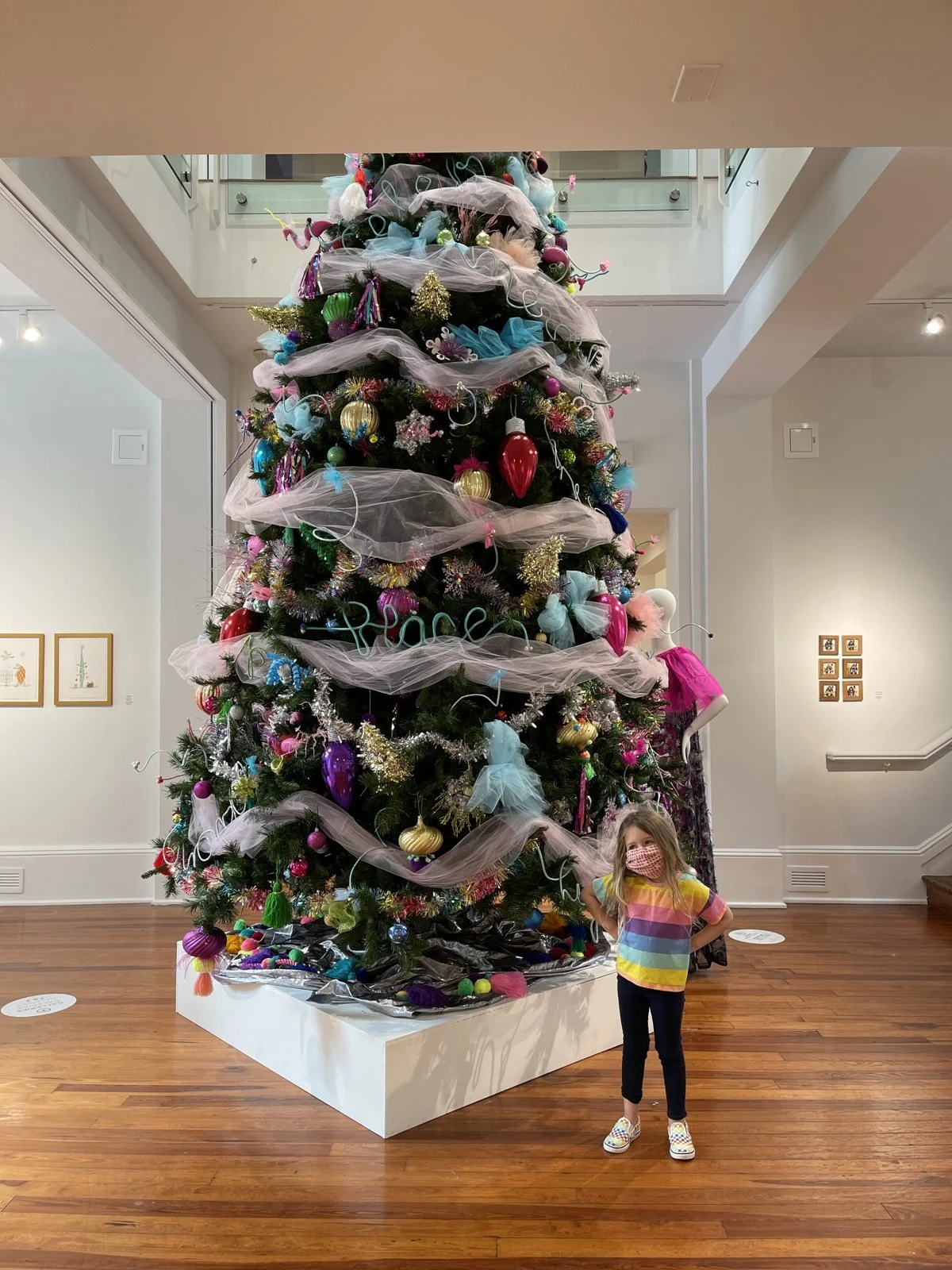 Amanda Perna's Christmas tree of love and hope inside the Cornell Museum