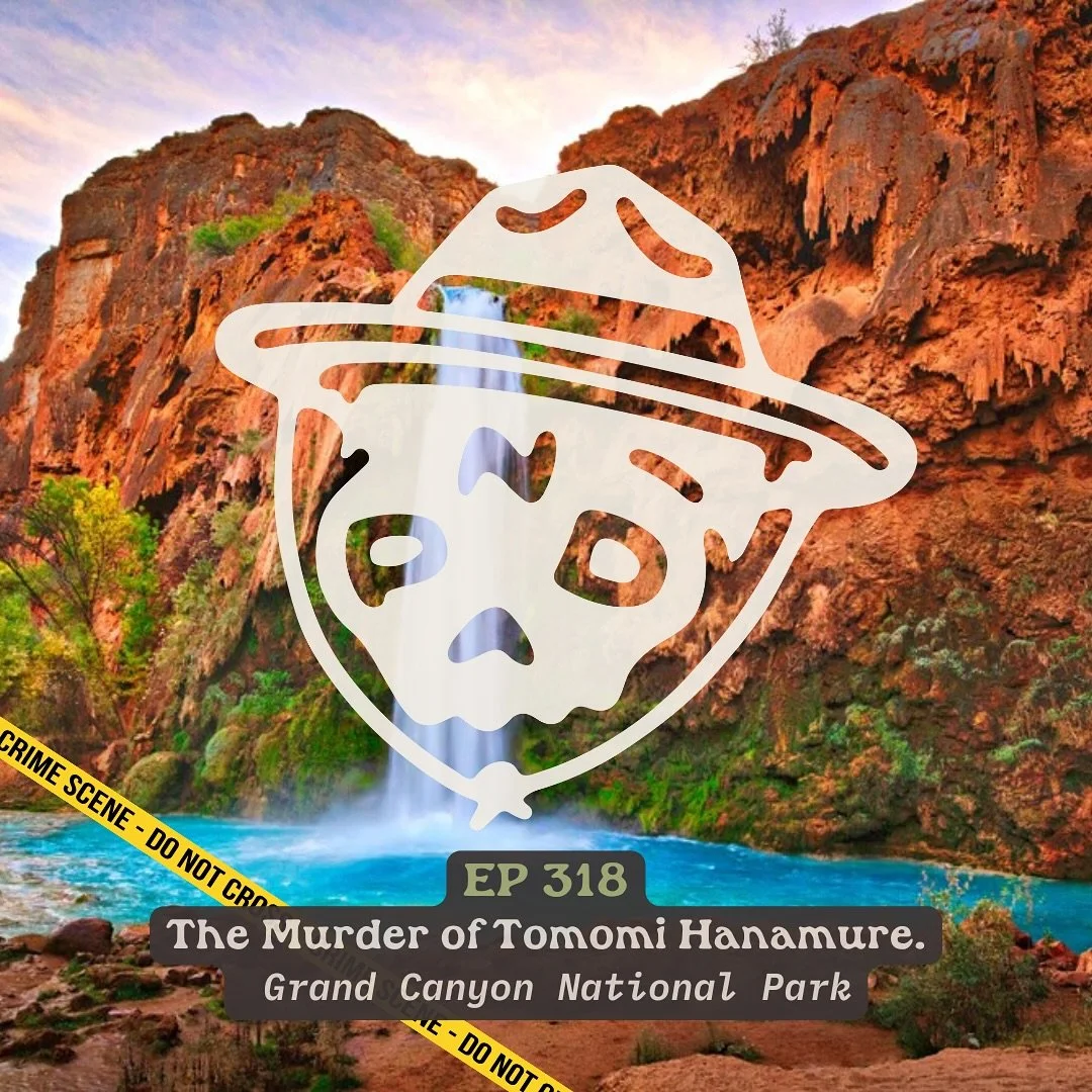 318 - The Murder of Tomomi Hanamure. Grand Canyon National Park.

1. Havasupai Falls
2. Tomomi Hanamure and her dog, Blues
3. Supai Village 
4. Randy Wescogame 
5. Anette McGivney author of Pure Land