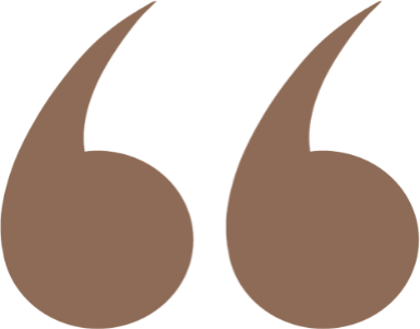 Brown quotation marks symbol on a transparent background.
