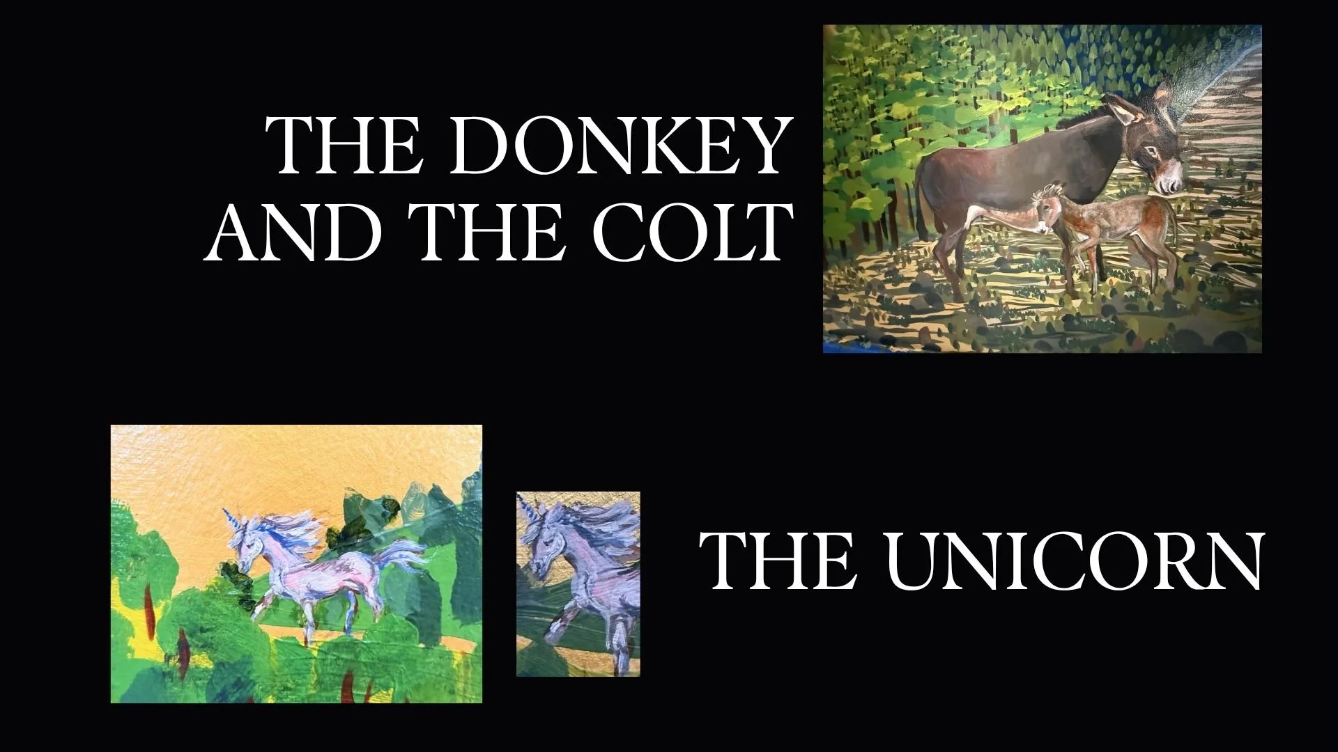 Donkey and Colt, Unicorn.jpg