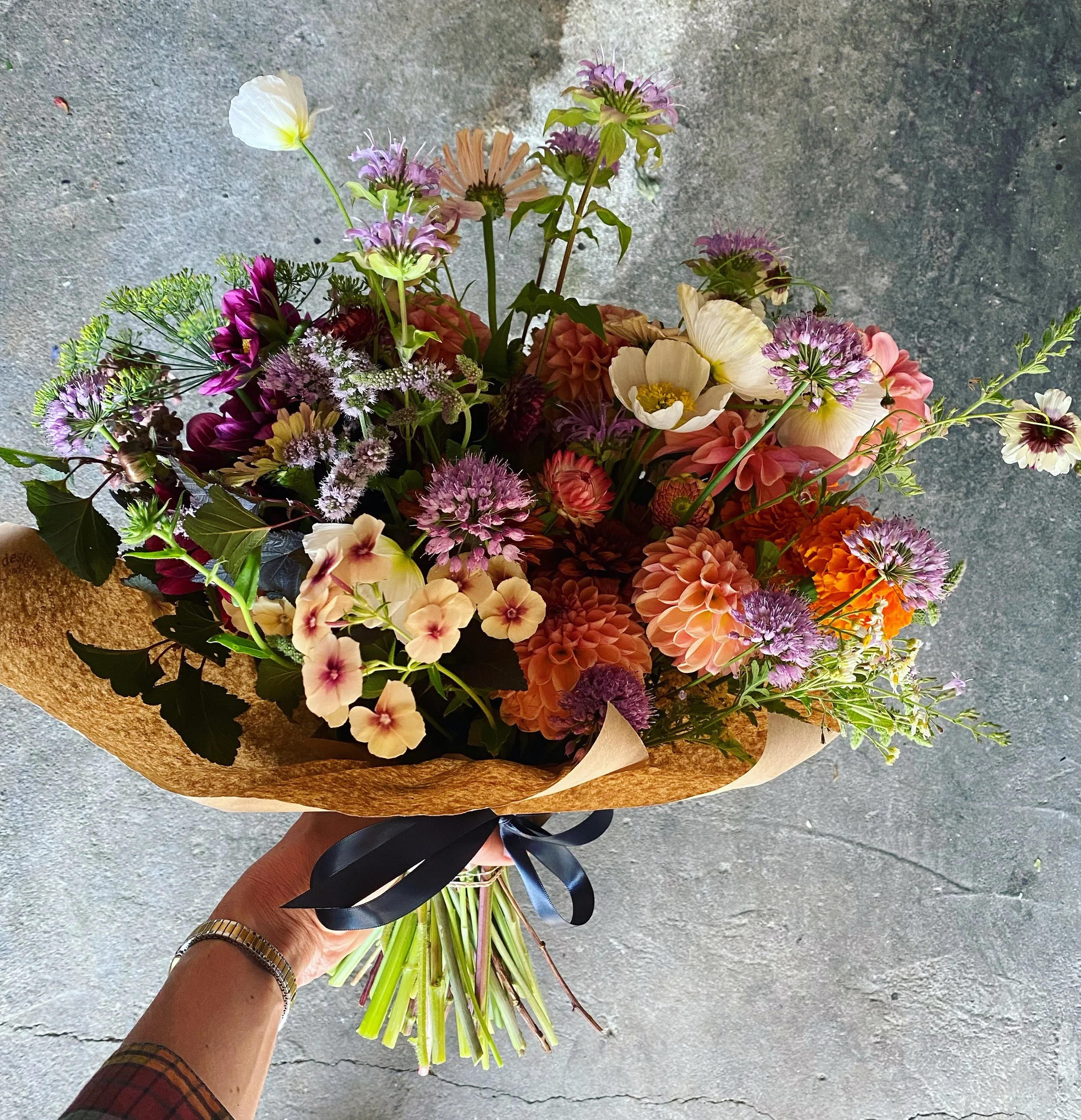 Fresh wrapped bouquet