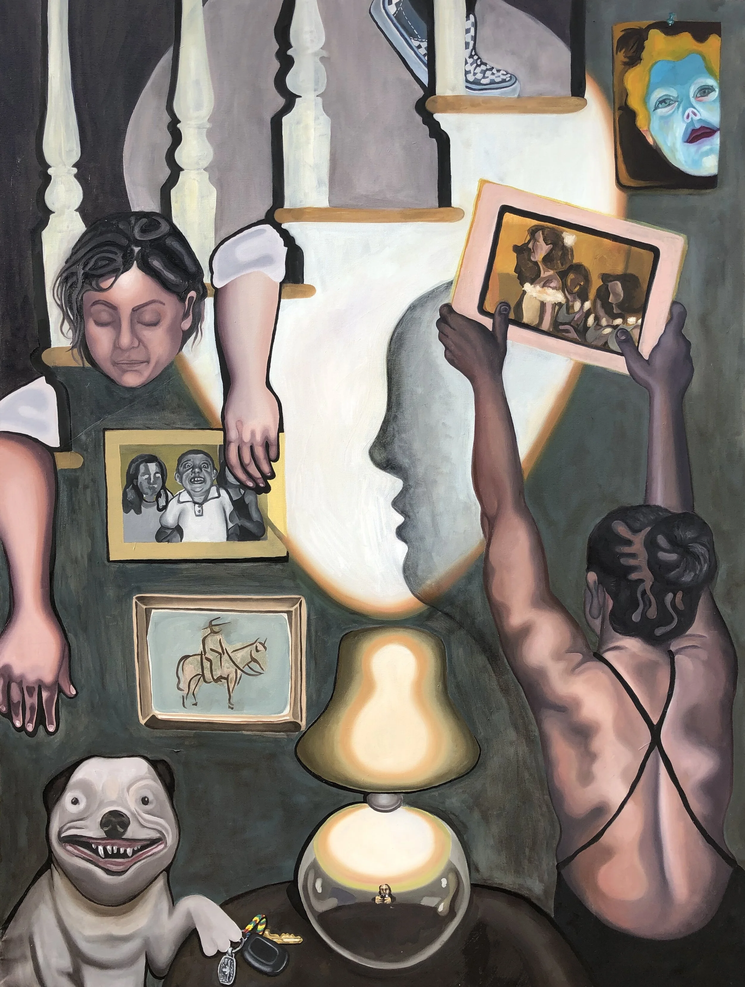 "Beneath the Stairs" 30"x40" Oil on Canvas