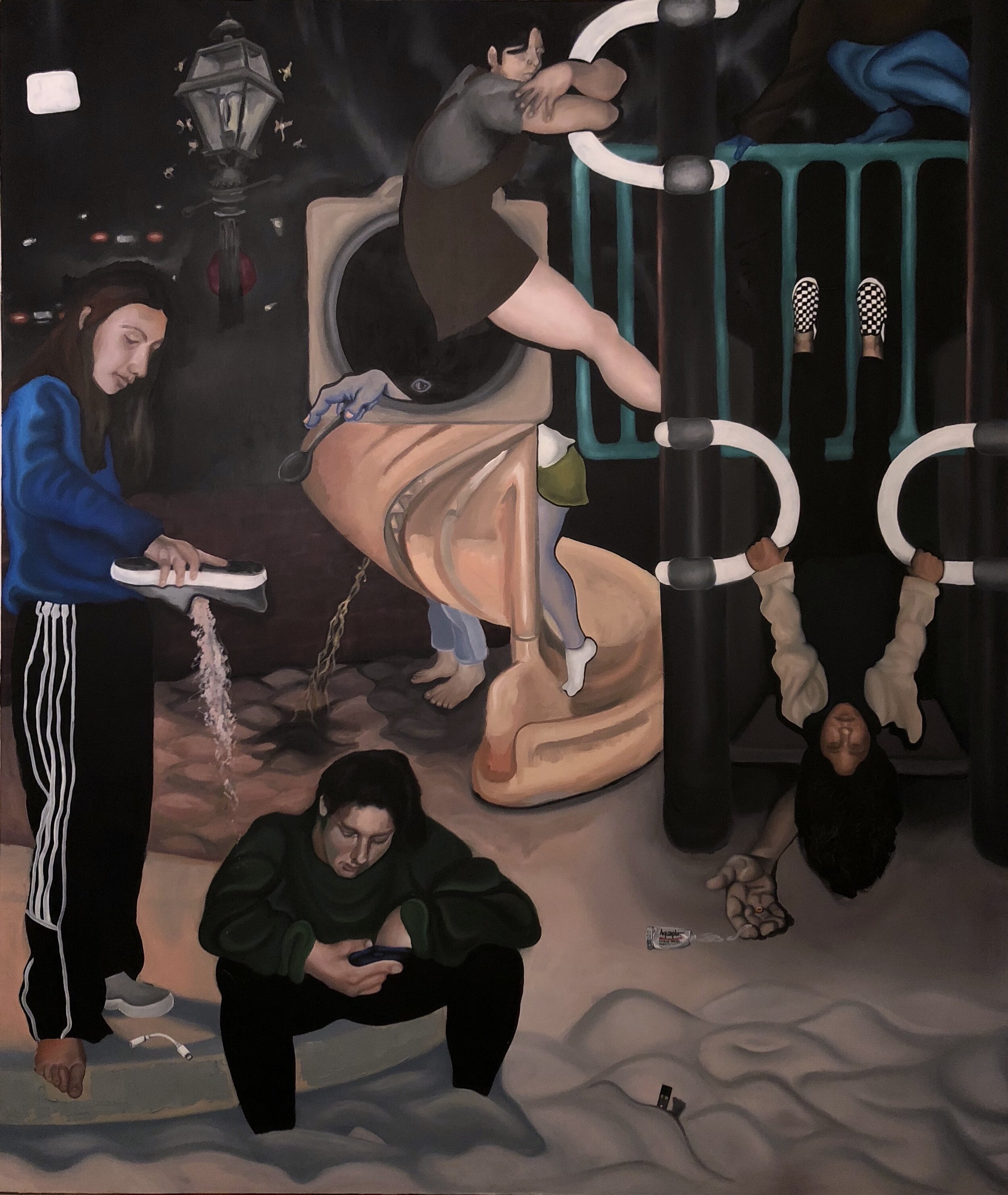 "Petri Park" 64.5"x54" Oil on Linen