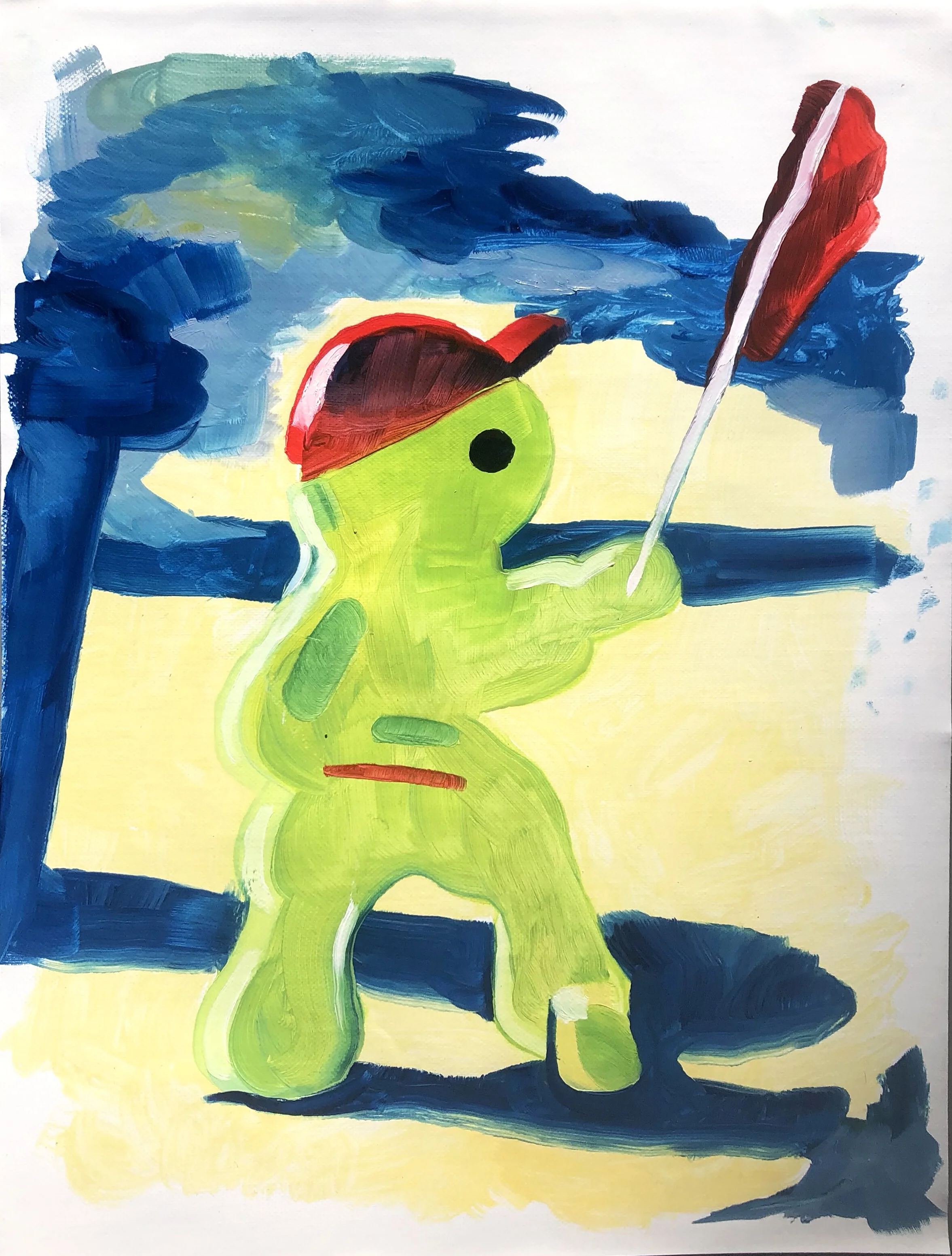 "Slow Down Boy" 9"x12" Oil on Canvas Paper