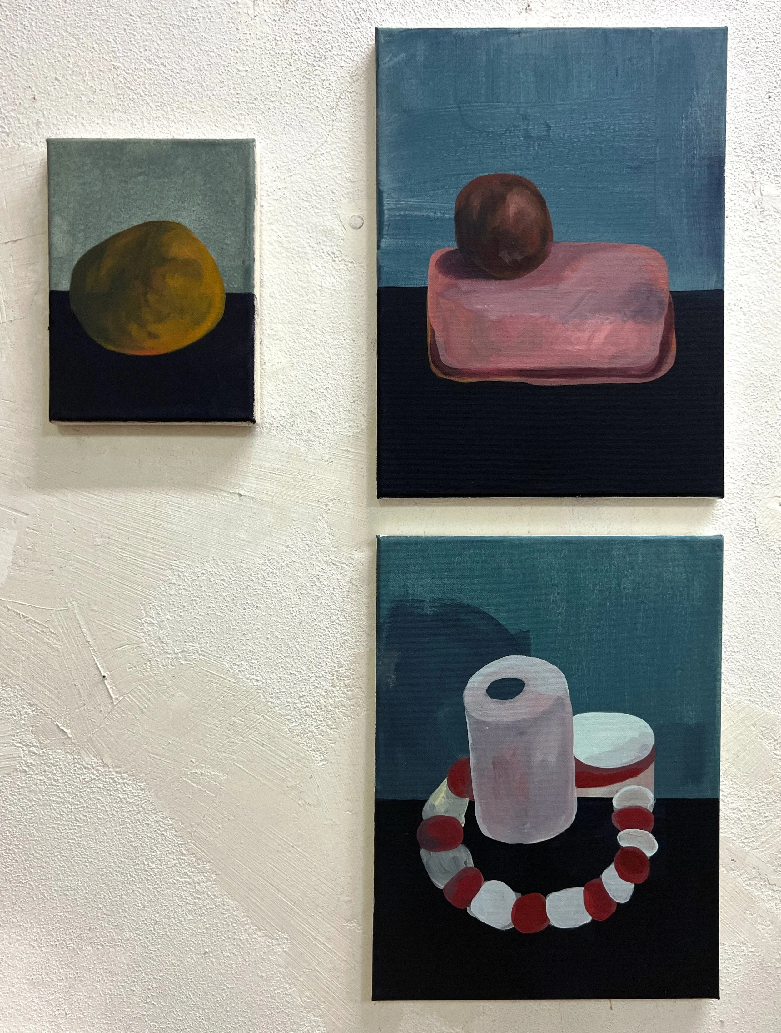 3 Small Paintings on Canvas 