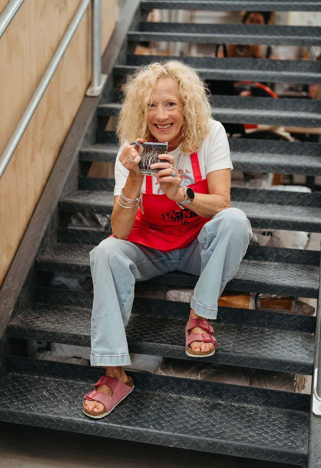 Pammie Moonlight, resident painter and creative educator at The Light Box Torquay