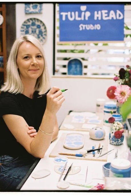 Cat Marshall, resident contemporary ceramic artist at The Light Box Torquay,
