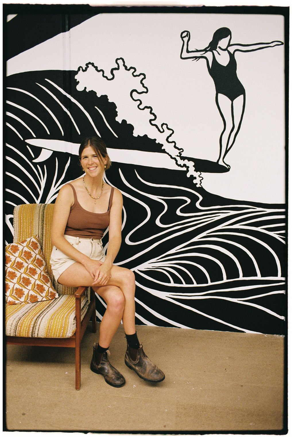 Emily Wright, resident illustrator and printmaker at The Light Box Torquay, ahki illustration