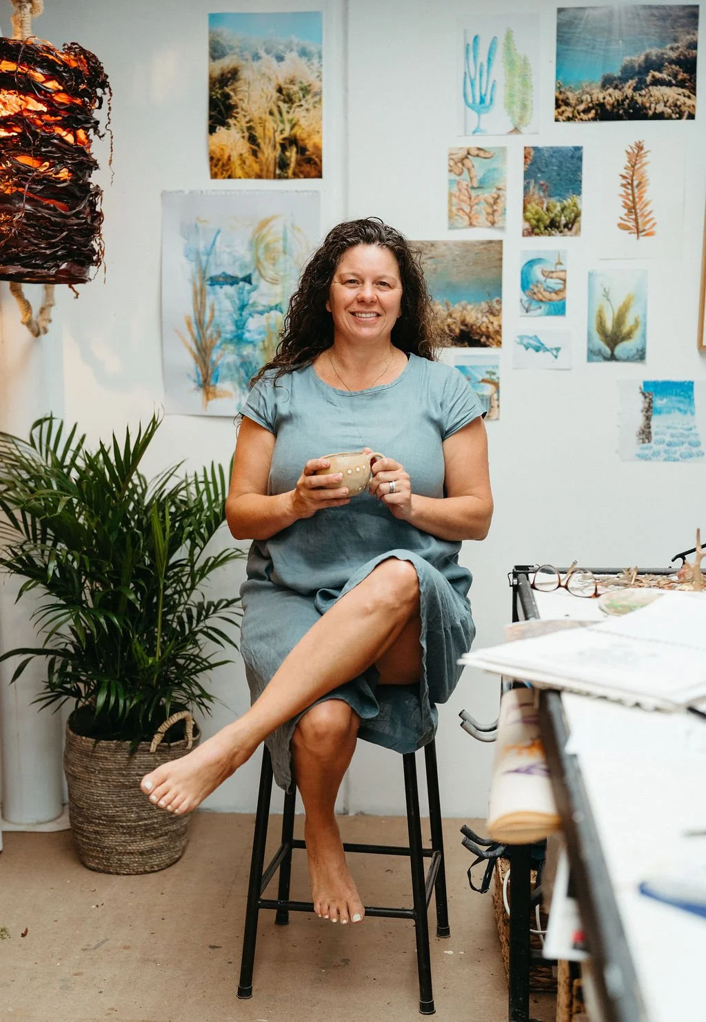 Martine Oderio, resident ceramic and multimedia artist at The Light Box Torquay