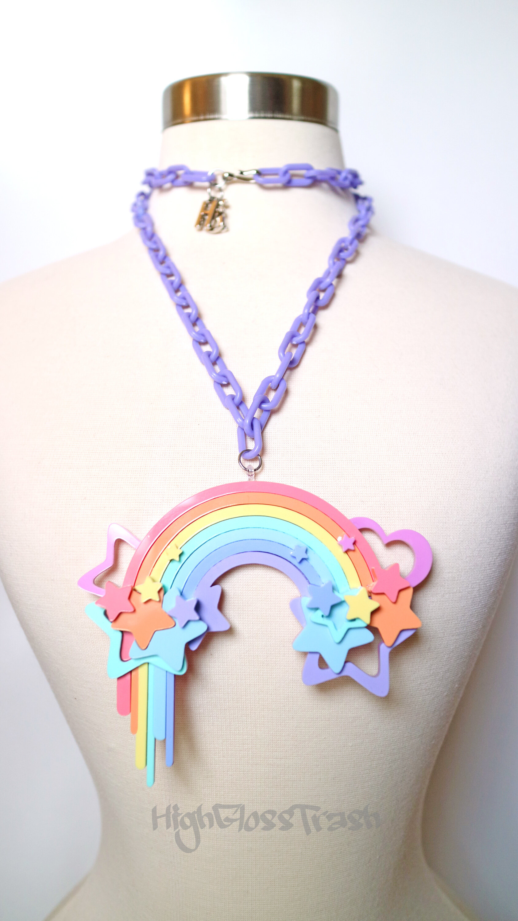 rainbow charms necklace