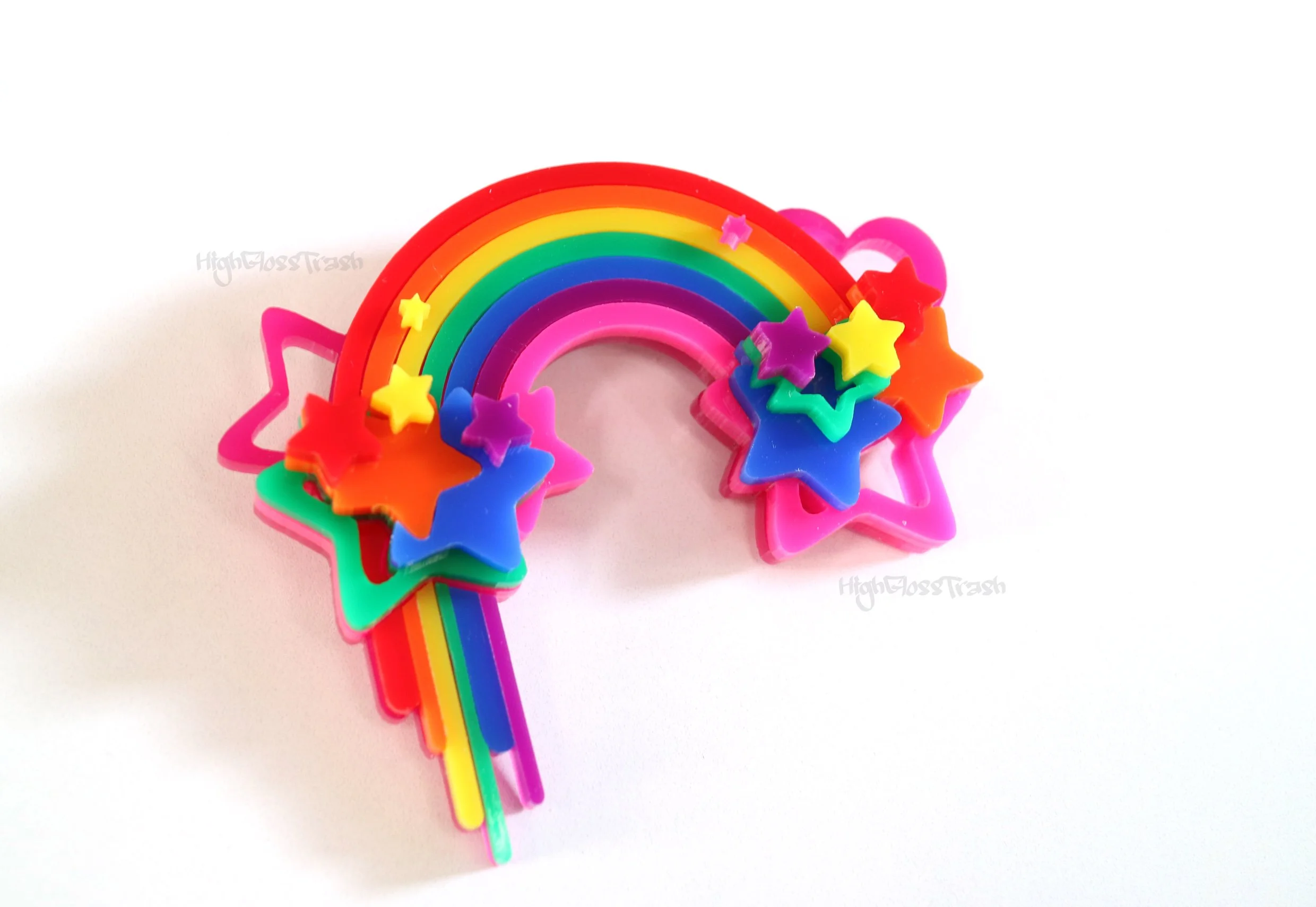 Kidcore Rainbow Acrylic Brooch