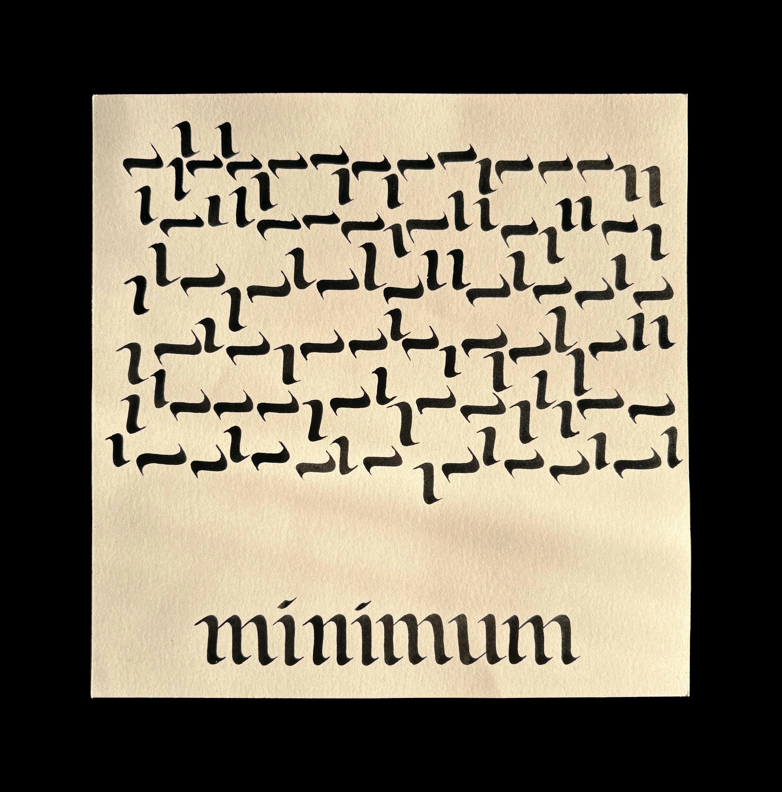 Minimum. 
Encre de chine sur papier, 21x21cm. 

#carolinecalligraphie 
#calligraphy
