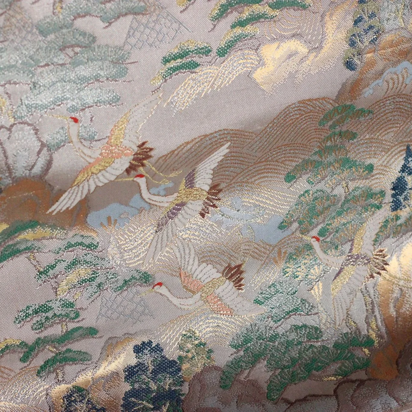 Silver Cranes & Pine Forest