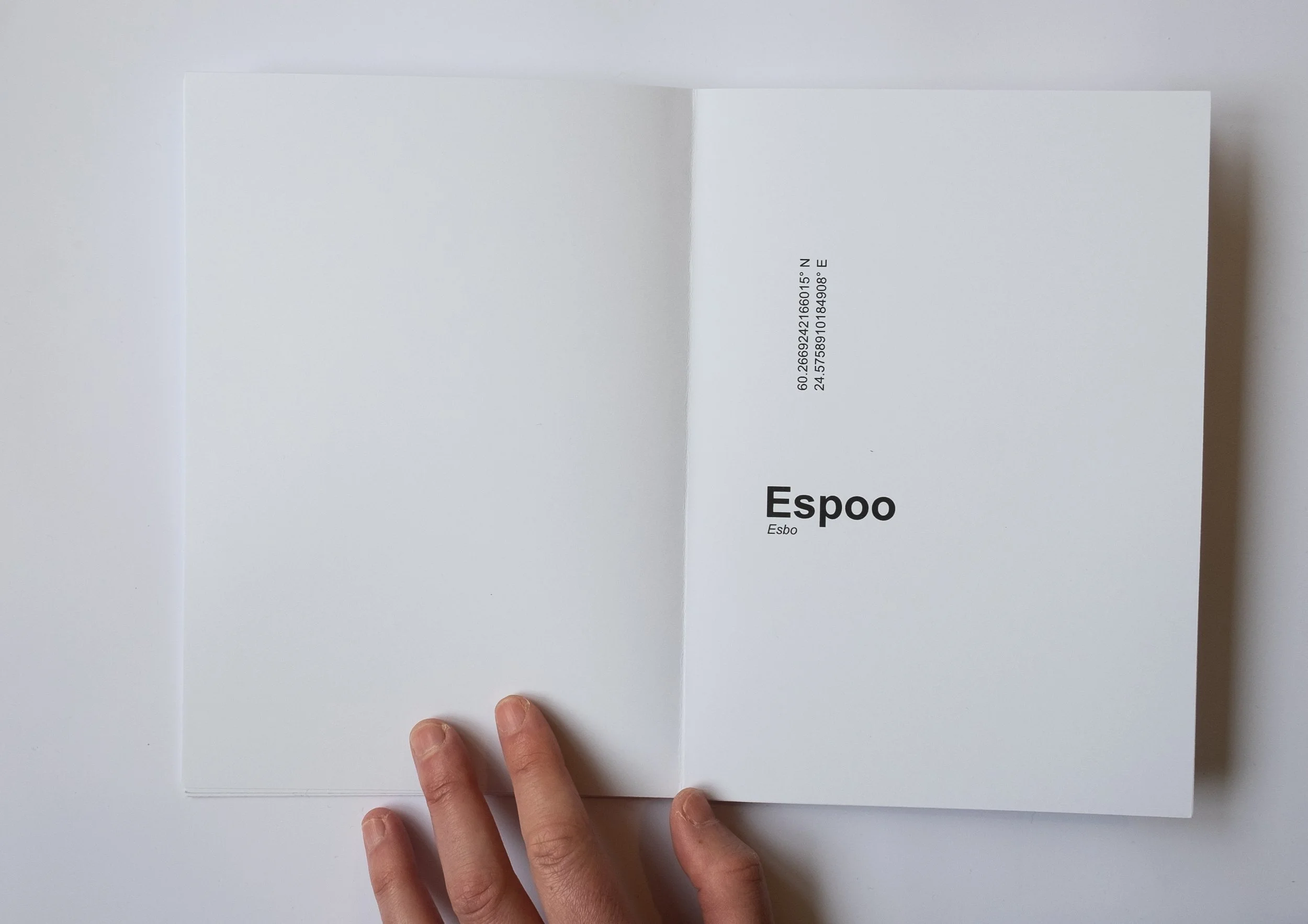 Espoo photo book front page