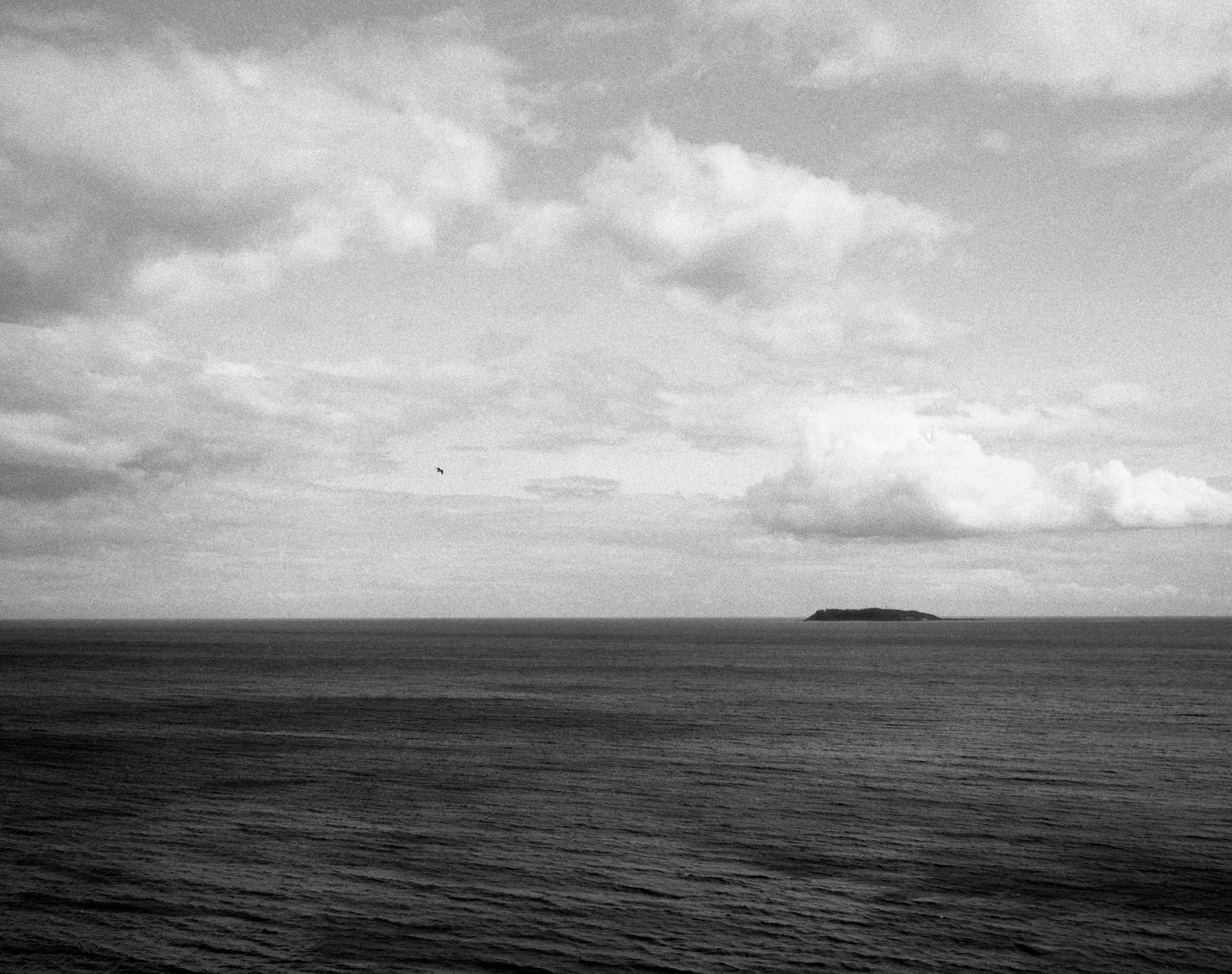 Hjelm sea black and white photography