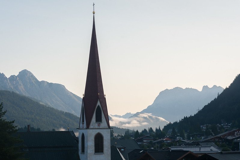 View across the Seefeld Roof Tops - St. Oswald Parish Church