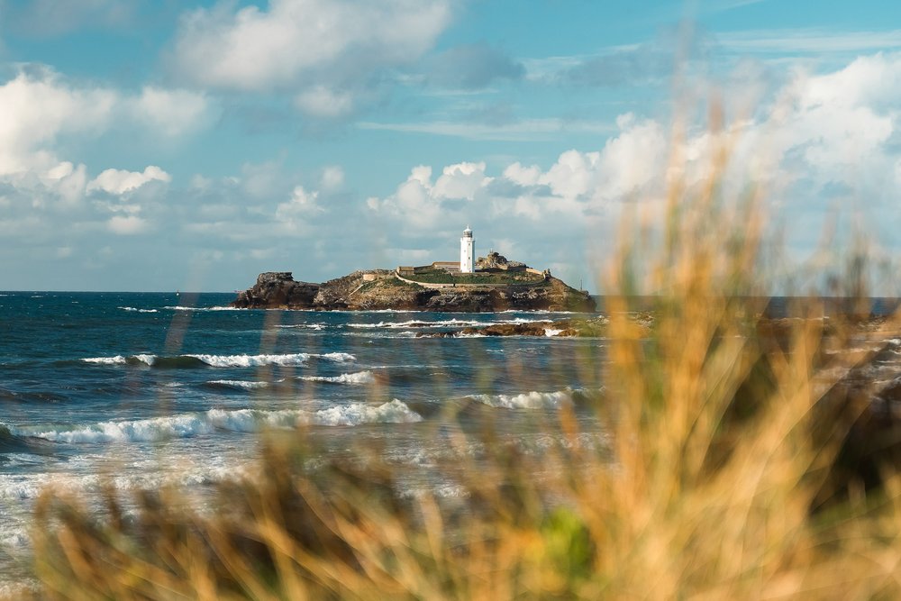 Summer-Godrevy-Lighthouse-Dune-Cornwall-Seascape-Photograph.JPG
