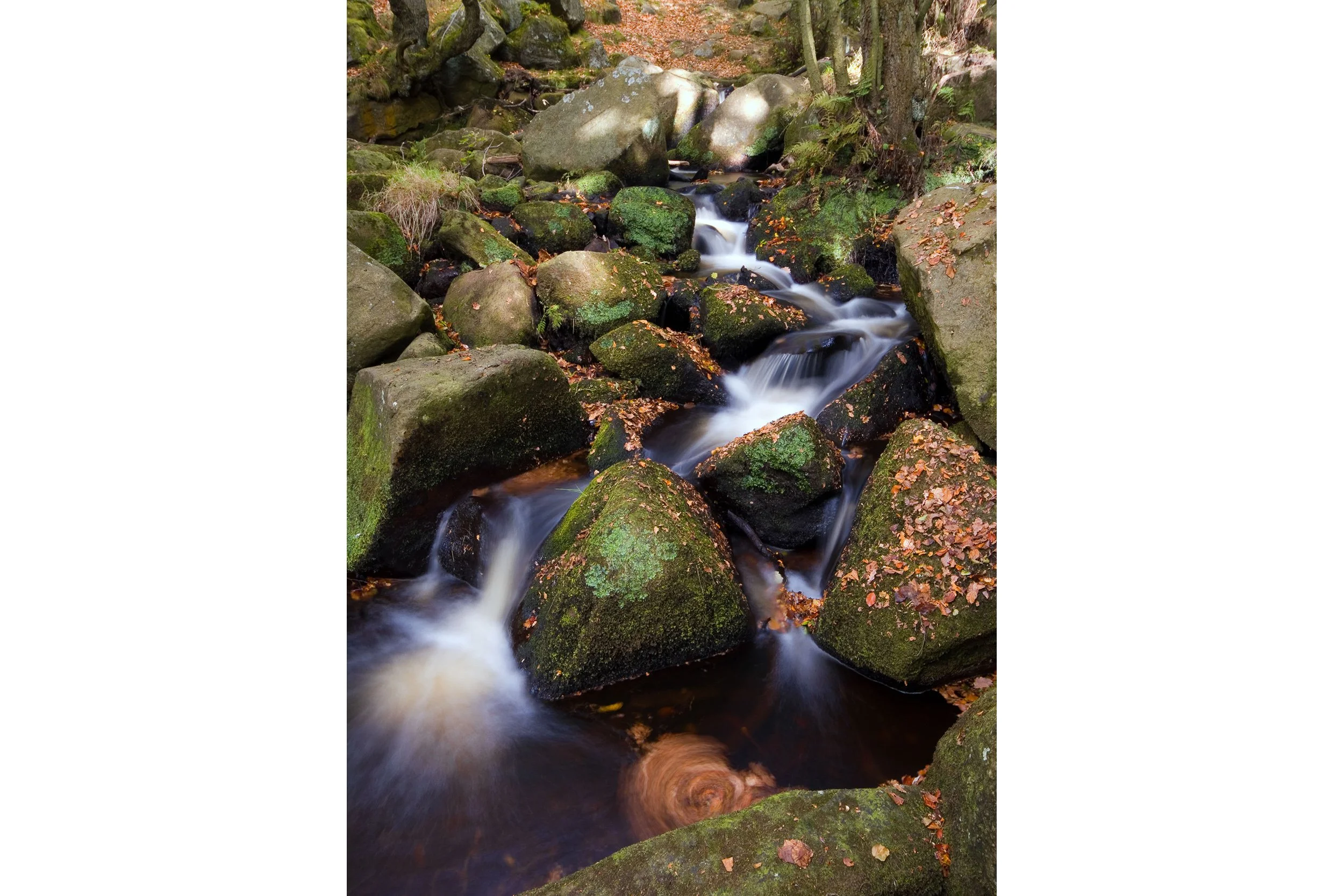 Padley Gorge Waterfall in Autumn