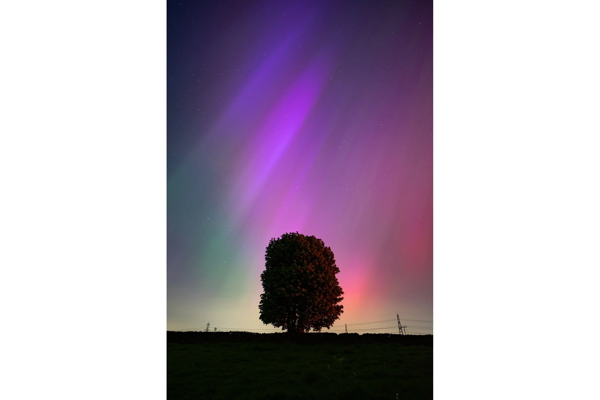 Yorkshire Night Sky Aurora Borealis - Barnsley Northern Lights May 2024