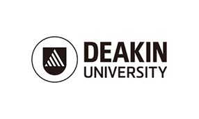Deakin University logo with circular emblem and text