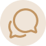 Solid beige circle on a white background.