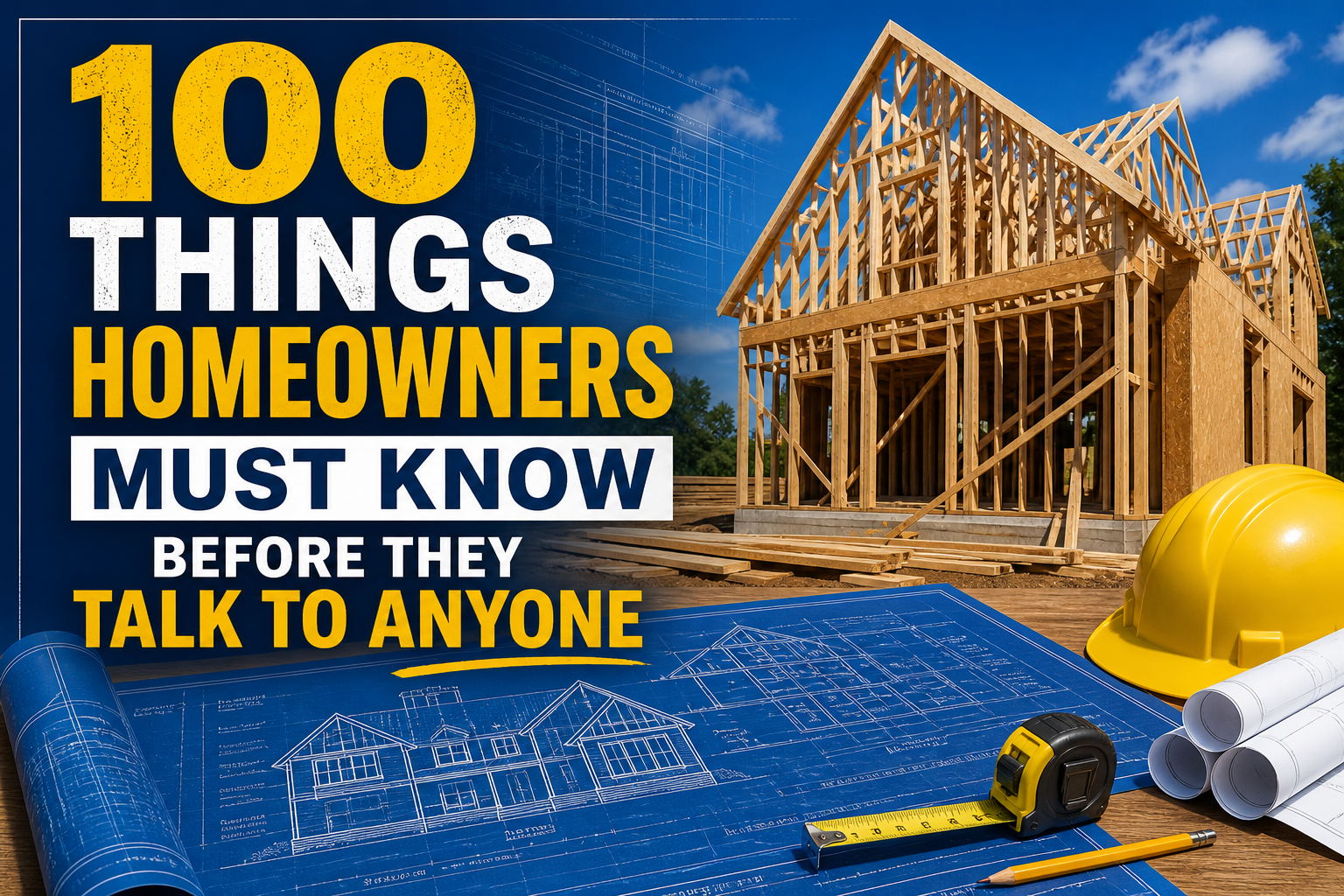 100 Things Homeowners Must Know Before They Talk to Anyone