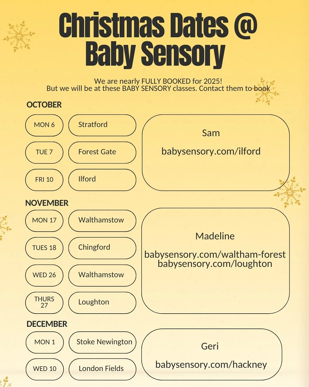 I’m almost fully booked for 2025! That’s wild and I’m so grateful for everyone’s support and for you all spreading the word. Thank you. I’ll try to add a couple of extra dates before Xmas BUT you can also catch me at Bab