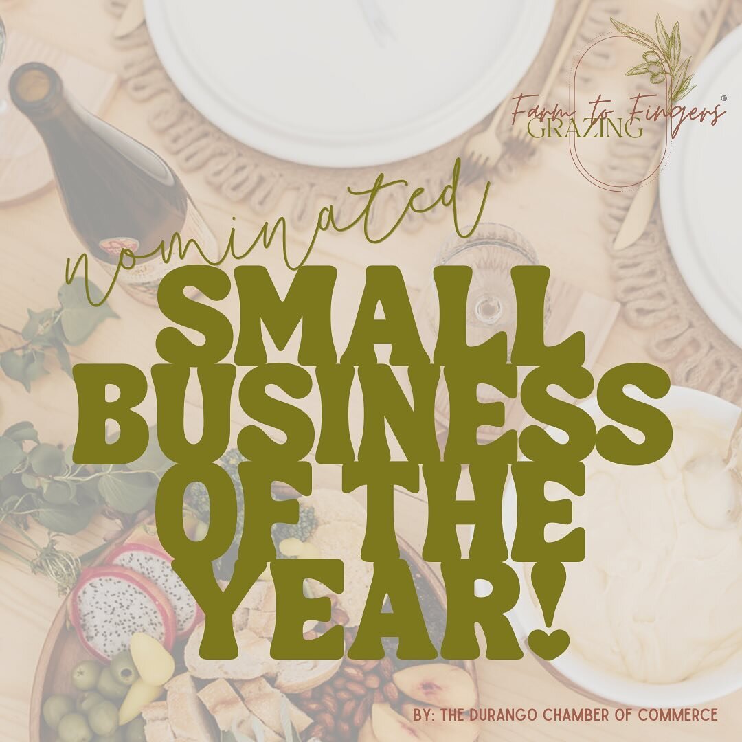 I am over the moon that Farm to Fingers has been nominated as Small Business of the Year by @durangochamberofcommerce!! ✨

I am so overjoyed by all in the community that have supported me and helped make Farm to Fingers such a success! 

Purchase you