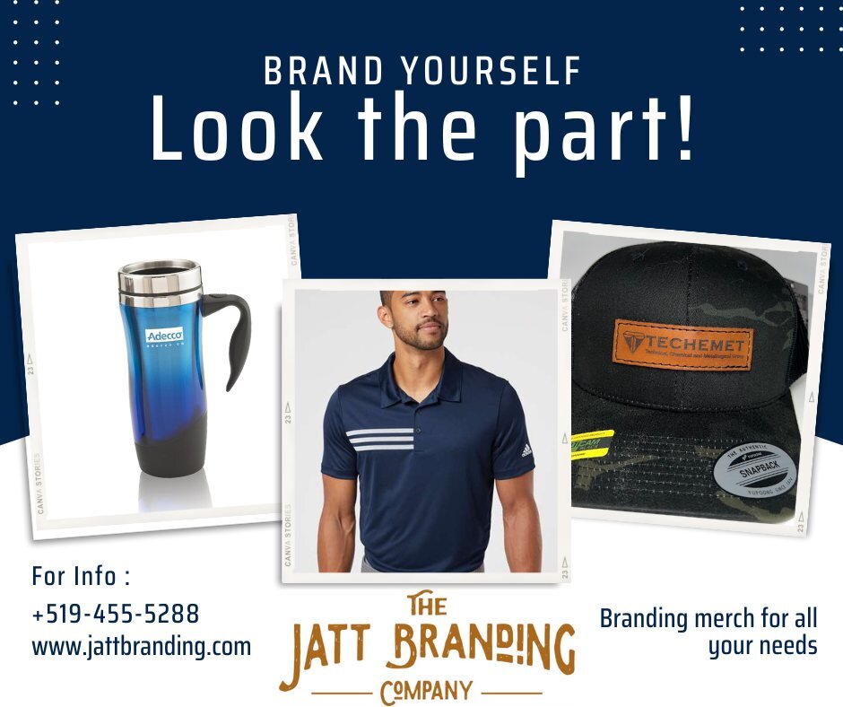 Stand out in a crowd with some new and unique custom merch for your company. Jatt Branding is more then just custom apparel. Contact us today to get your new campaign started.
#corporateapparel #customuniforms #brandyourself